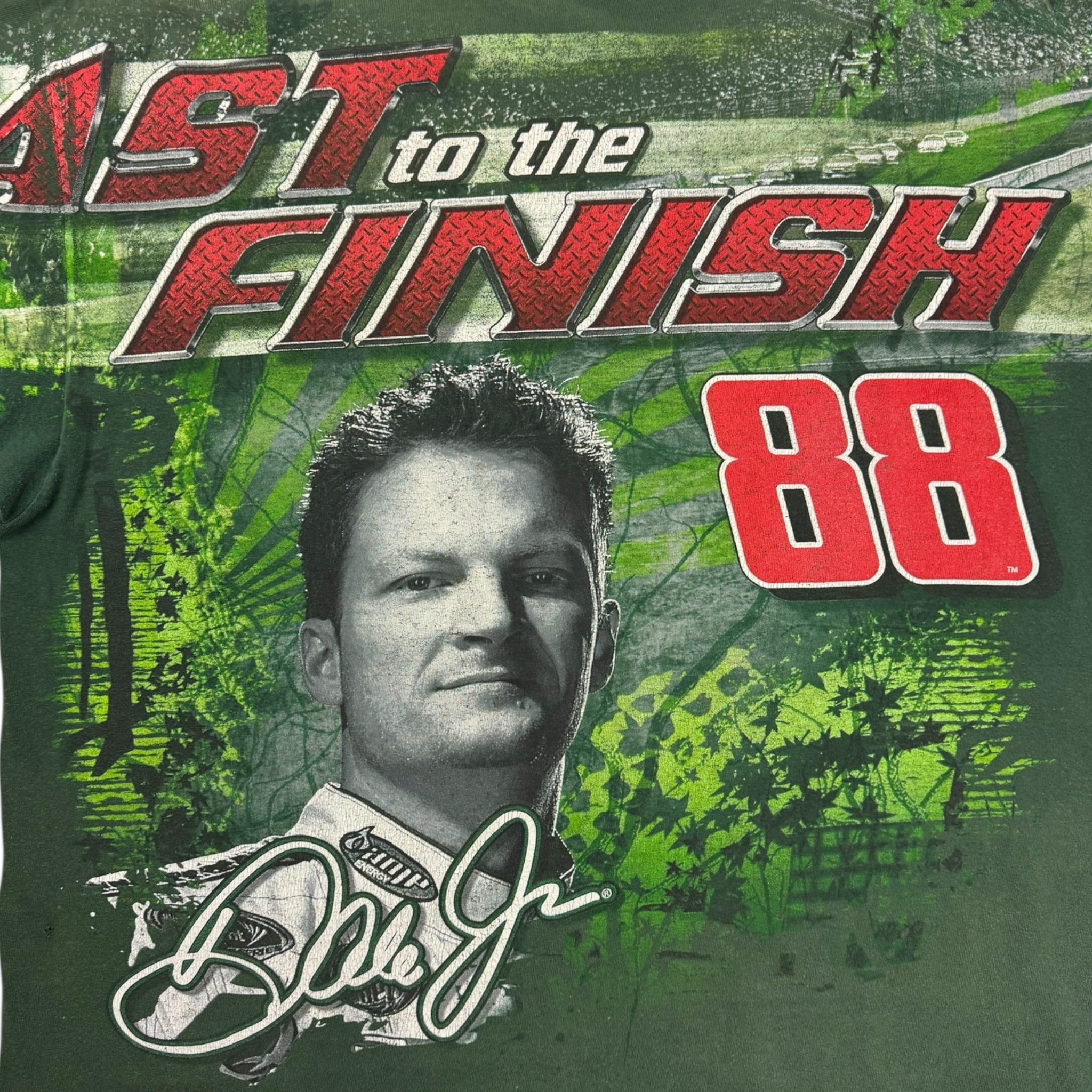 Vintage Dale Jr. All Over Print NASCAR T-Shirt