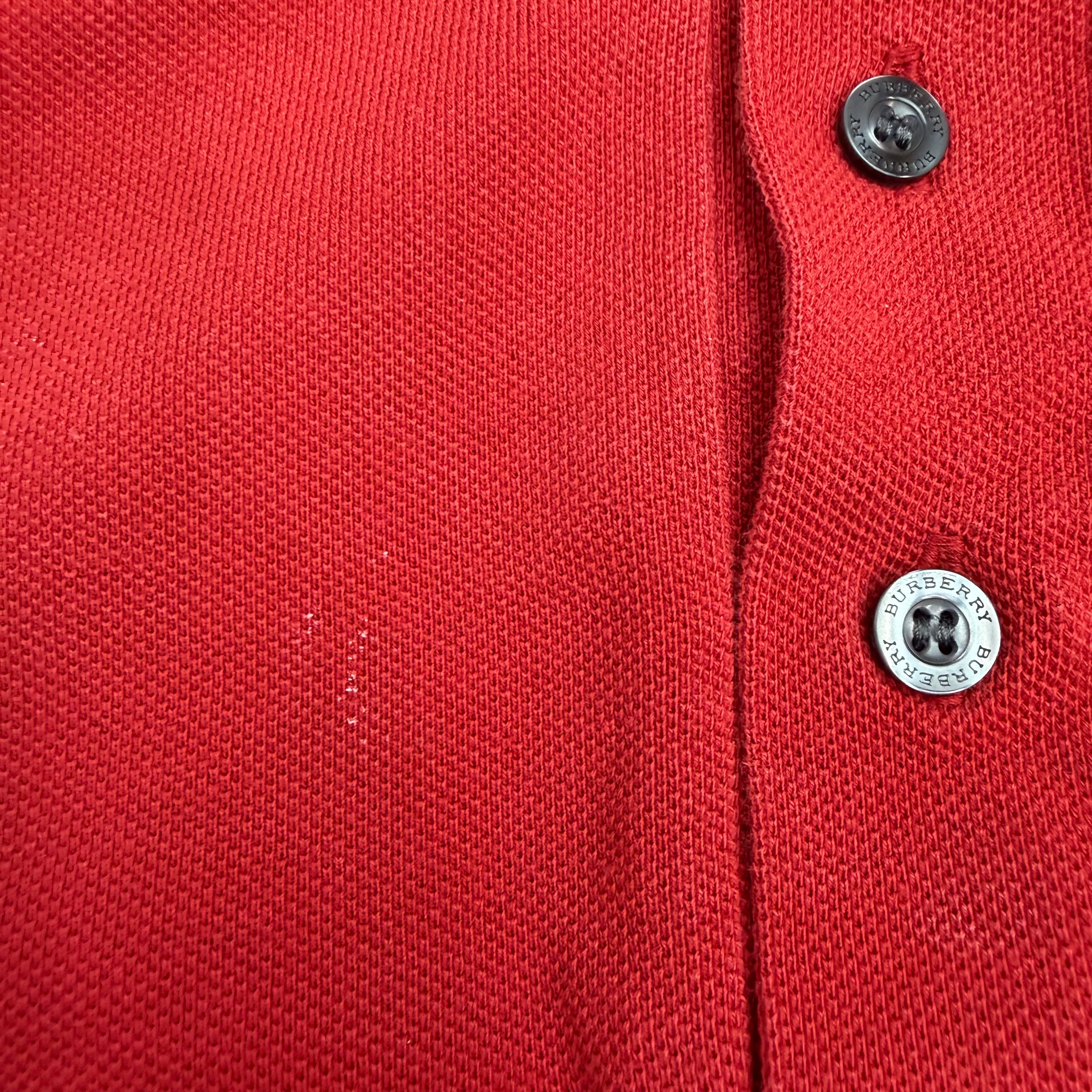 Vintage Burberry Polo Shirt Red