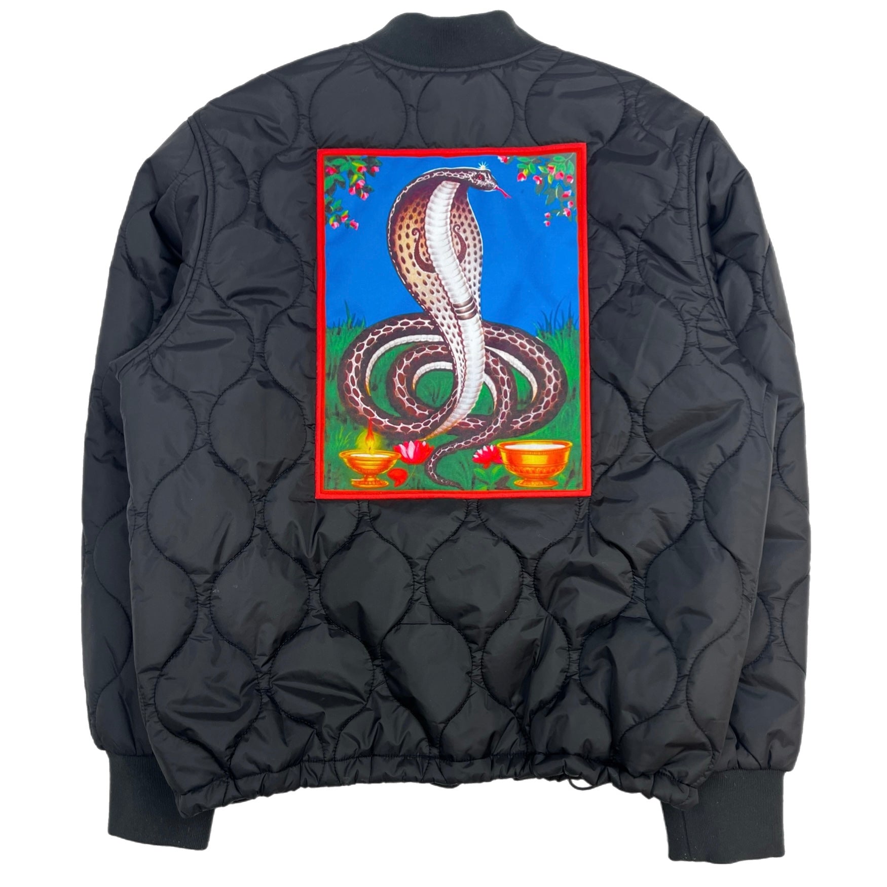 Awake NY Cobra Quilted Bomber Black