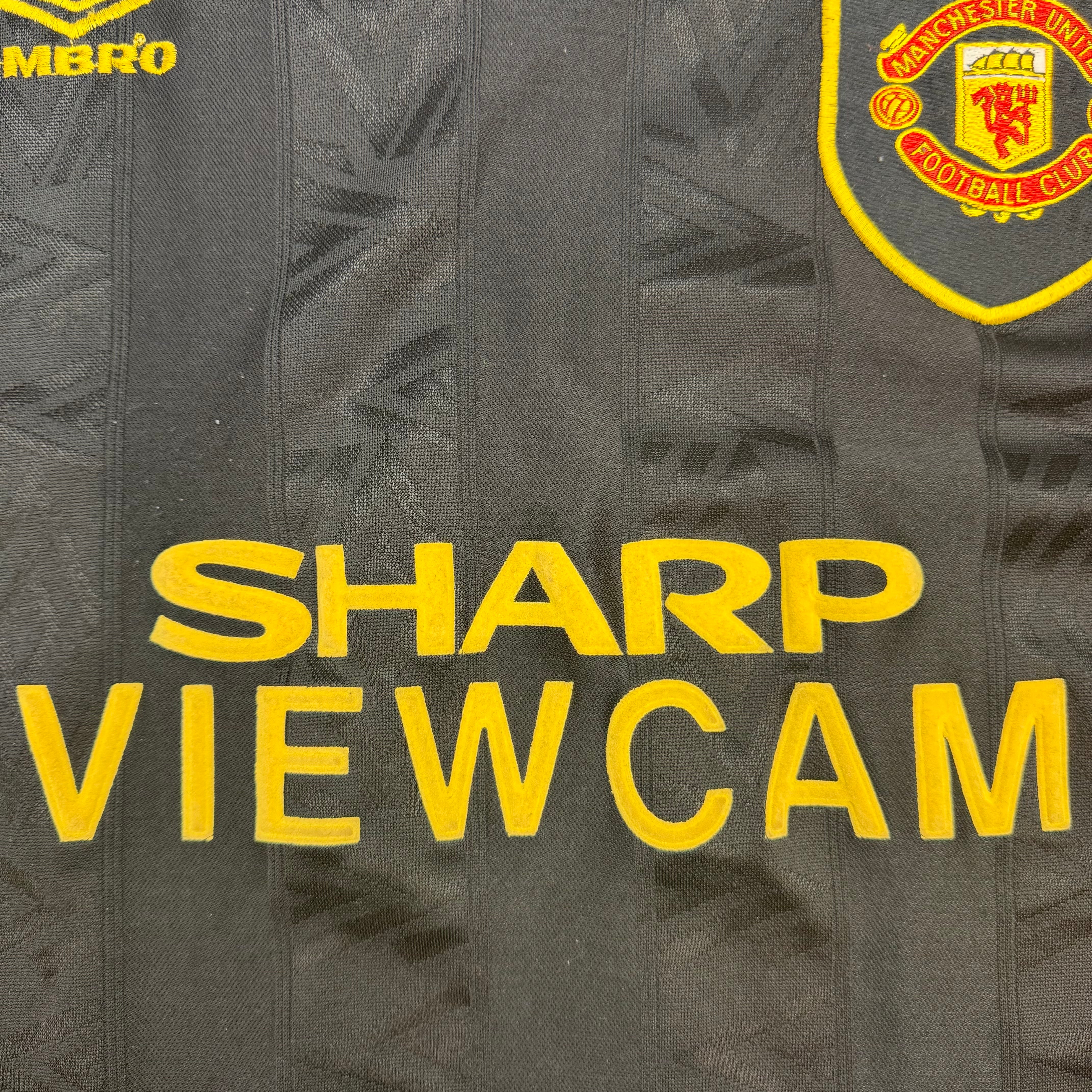 Vintage Umbro 1993-95 Manchester United Away Jersey Black