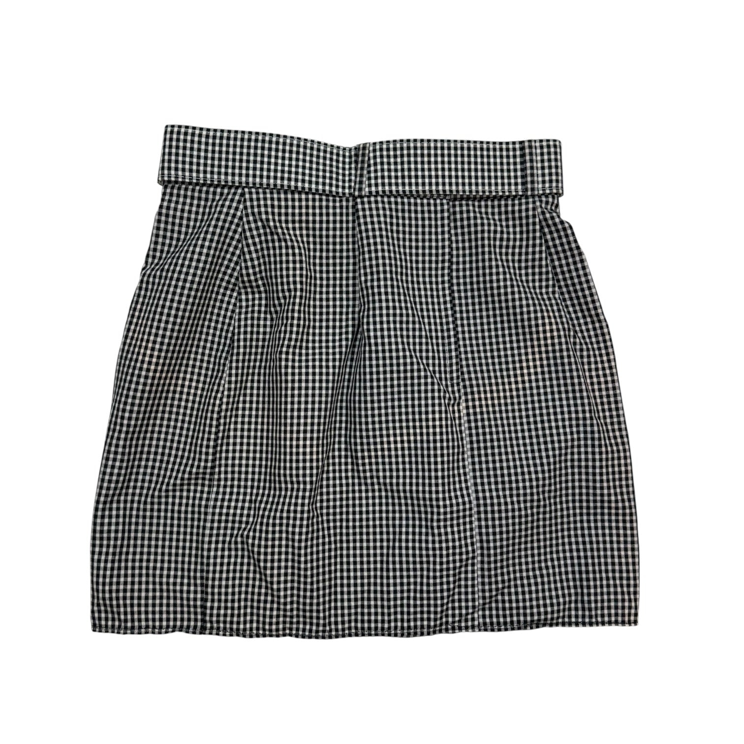 (W) Vintage Jenny B Plaid Skirt Black/White
