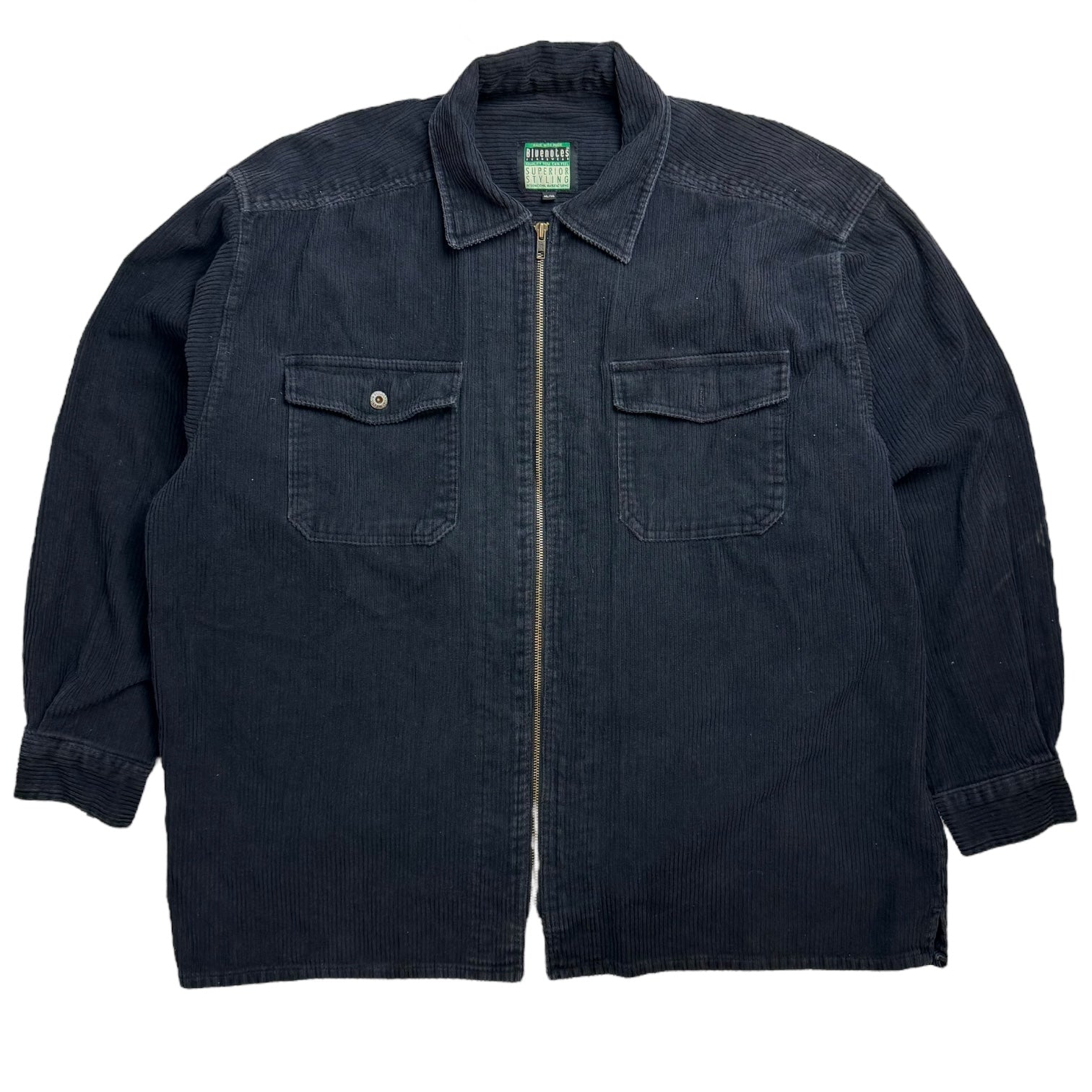 Vintage Bluenotes Corduroy Zip Up Jacket Navy Blue