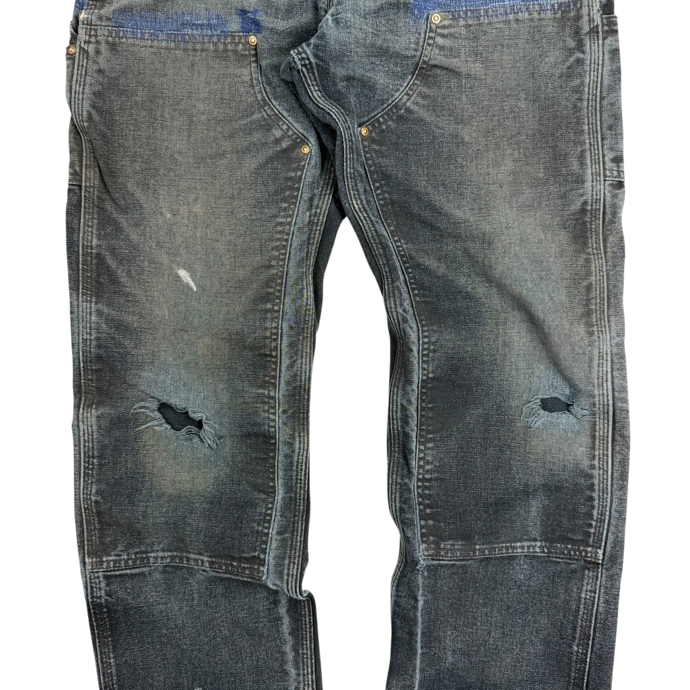 Vintage Carhartt Double Knee Pants Faded Black
