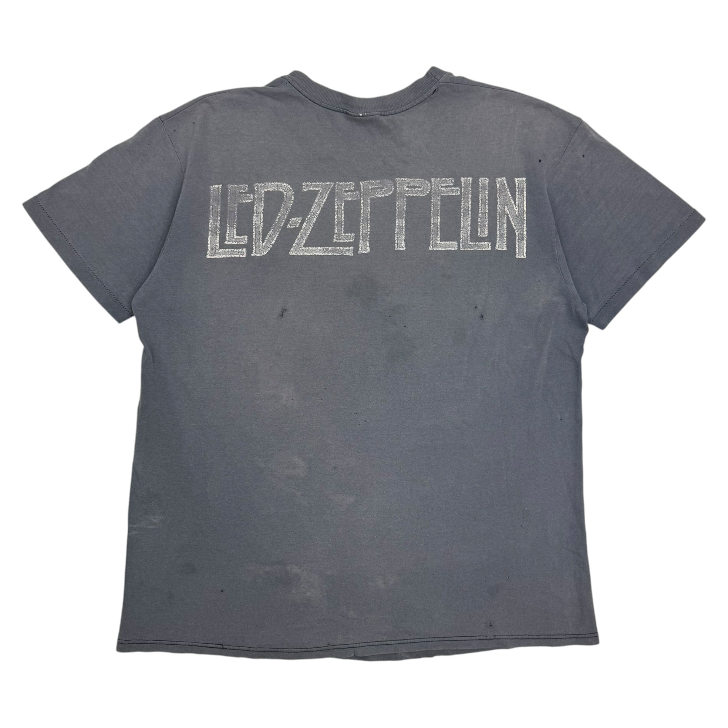 1990 Led Zeppelin Zoso Wizard Tee Faded Black