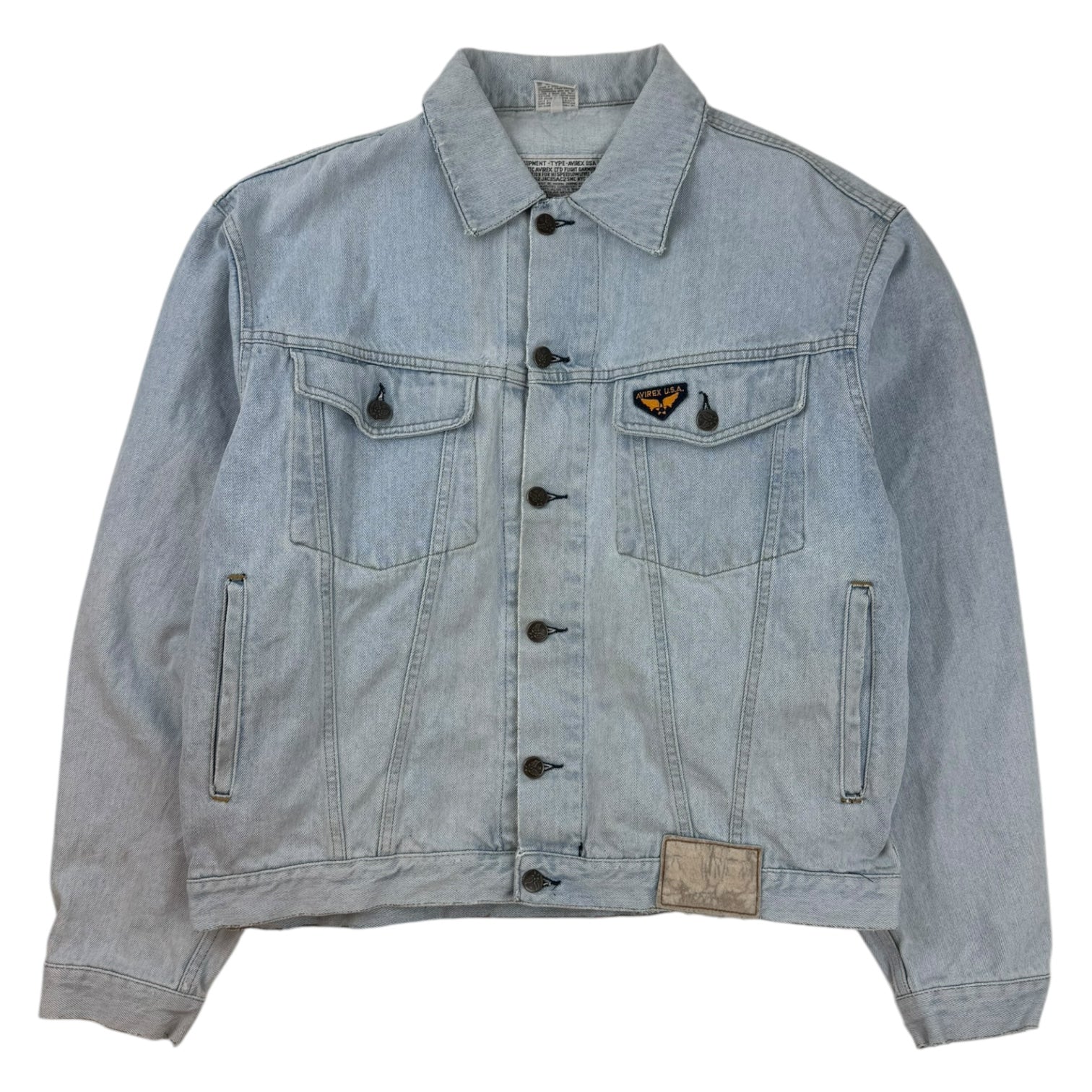 Vintage Avirex Denim Jacket Light Wash