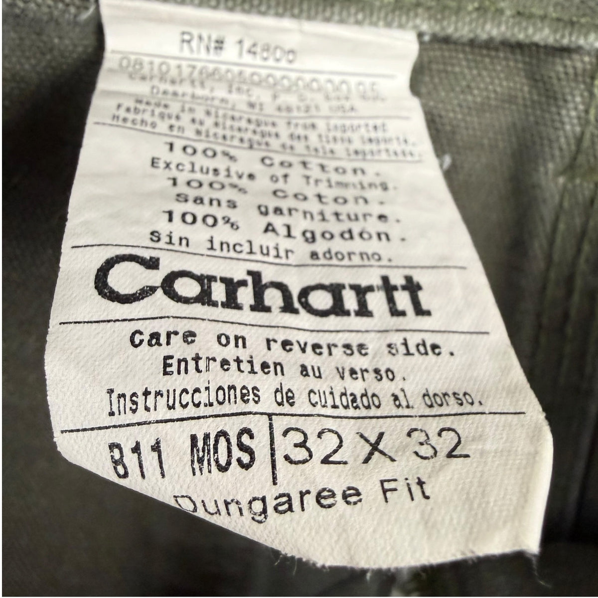 Vintage Carhartt Dungaree Pants Green