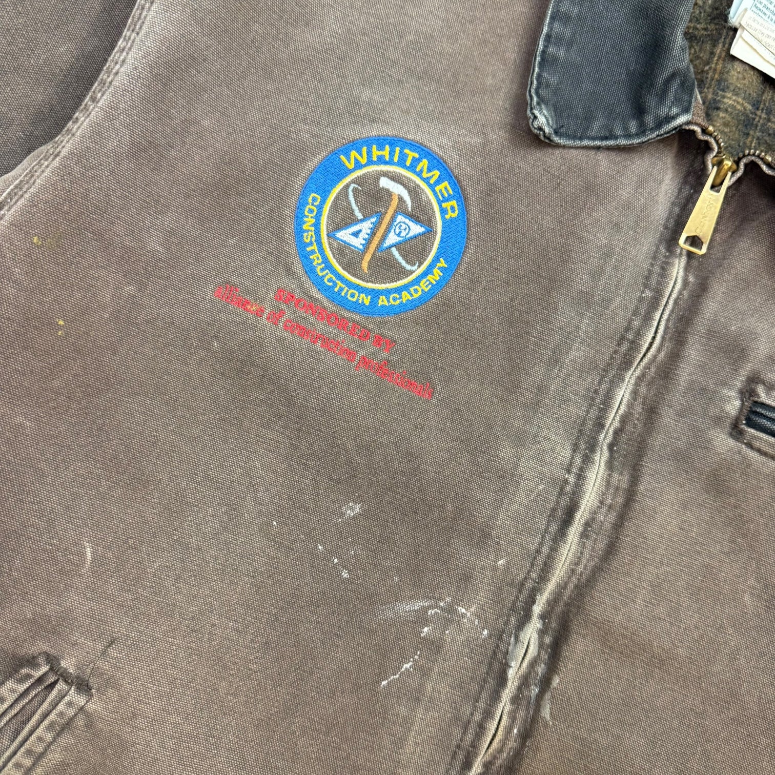Vintage Carhartt Blanket Lined Detroit Jacket Faded Brown