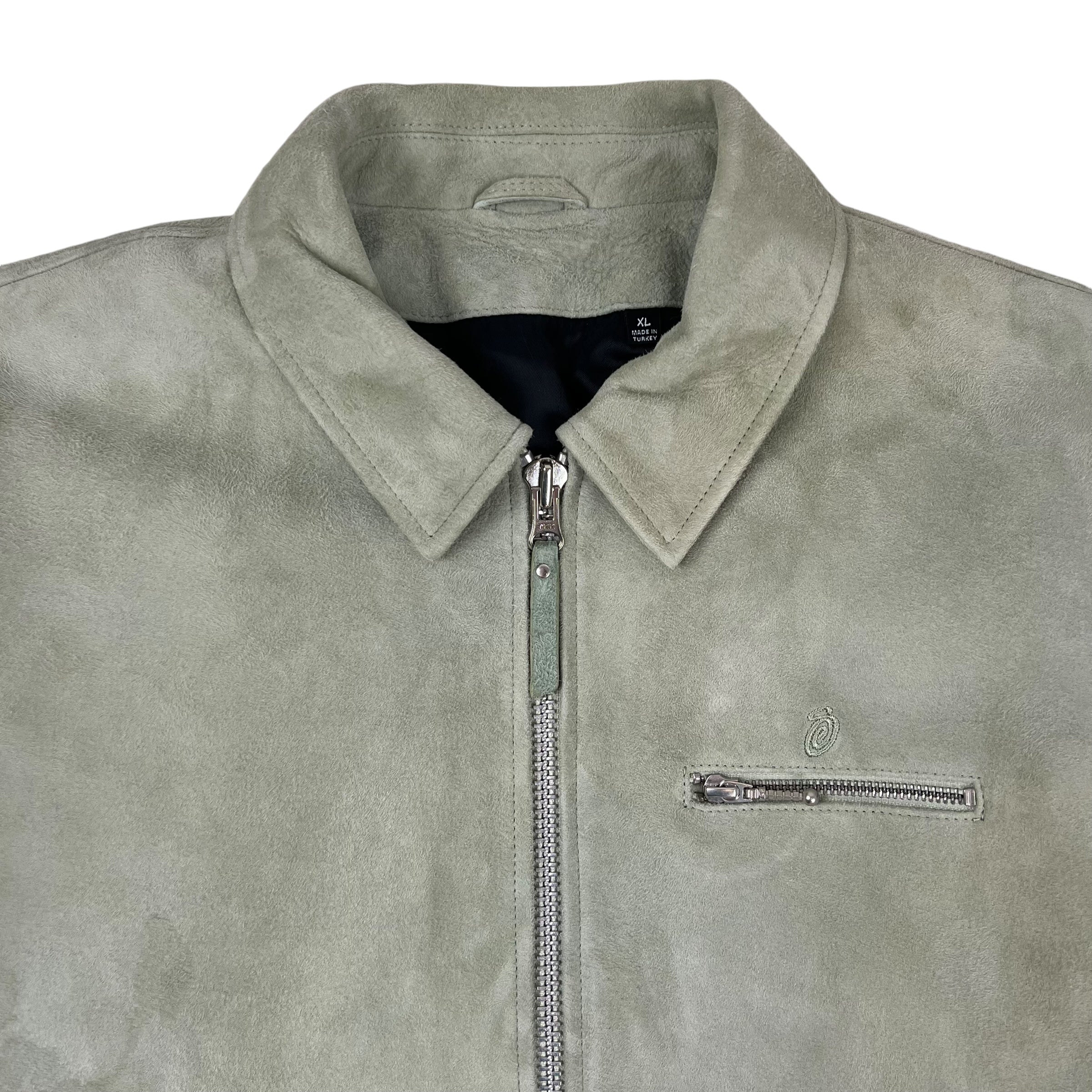 Stussy Bing Jacket Suede Green Tea