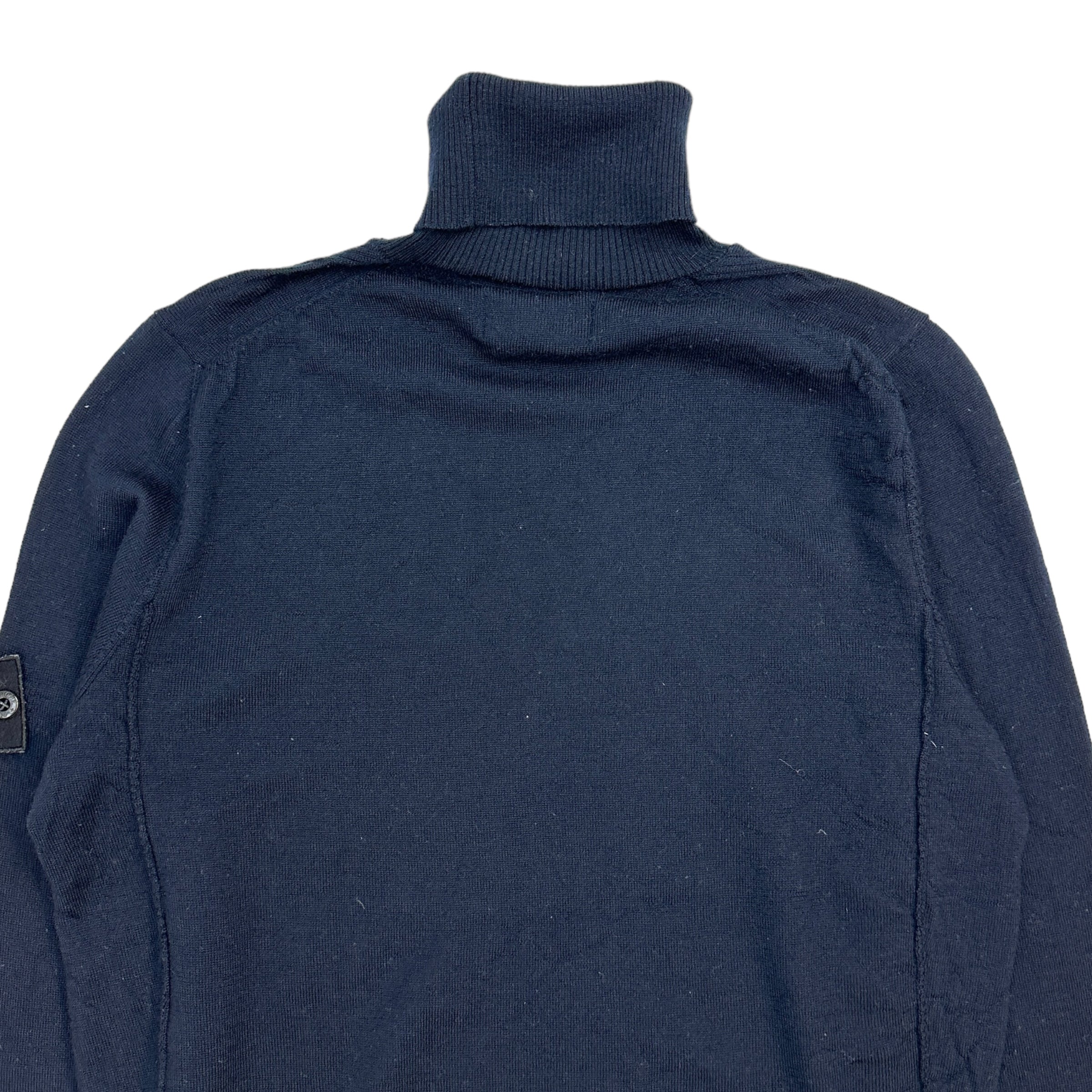 Stone Island Wool Knit Turtle Neck Navy