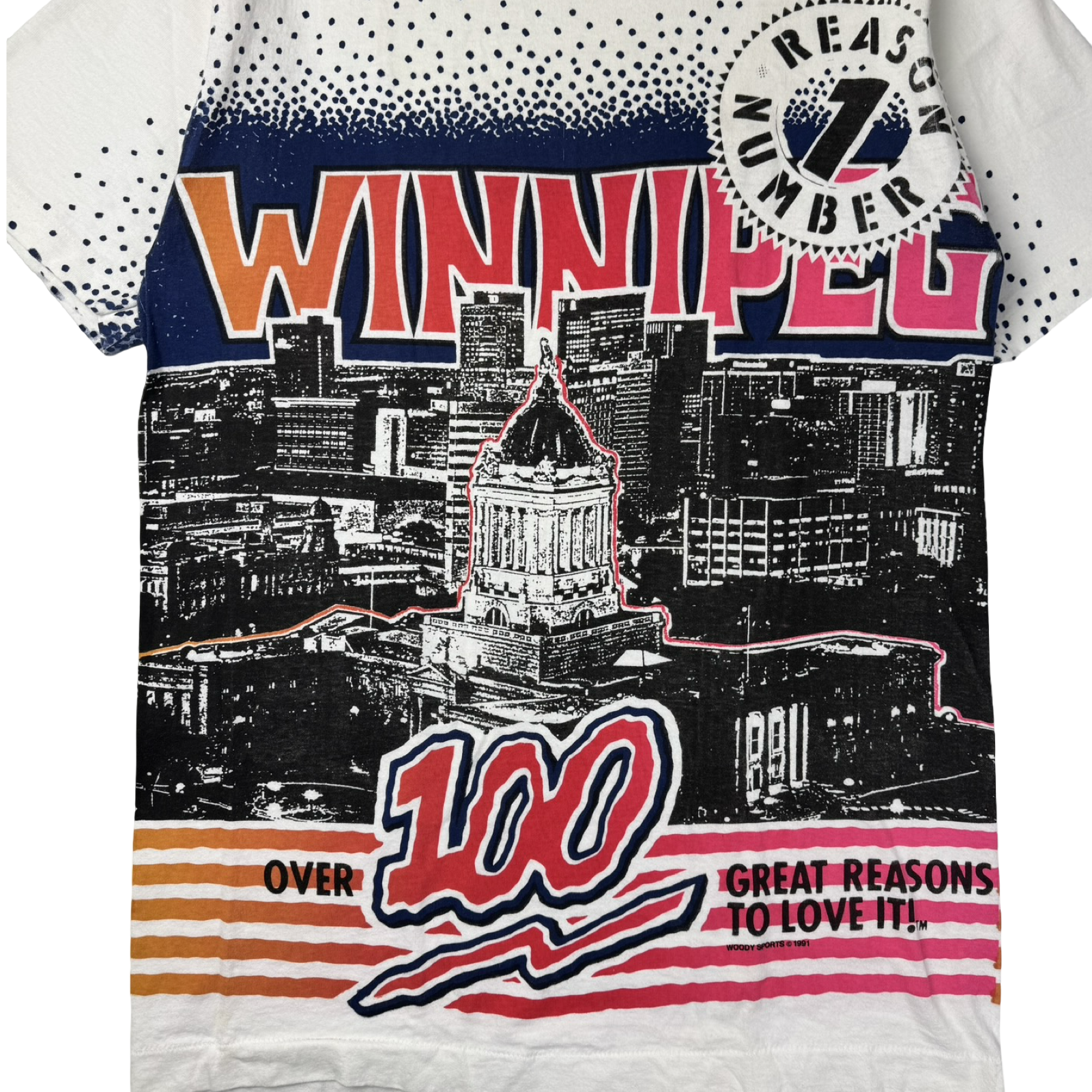 1990 Winnipeg City All Over Print T-Shirt