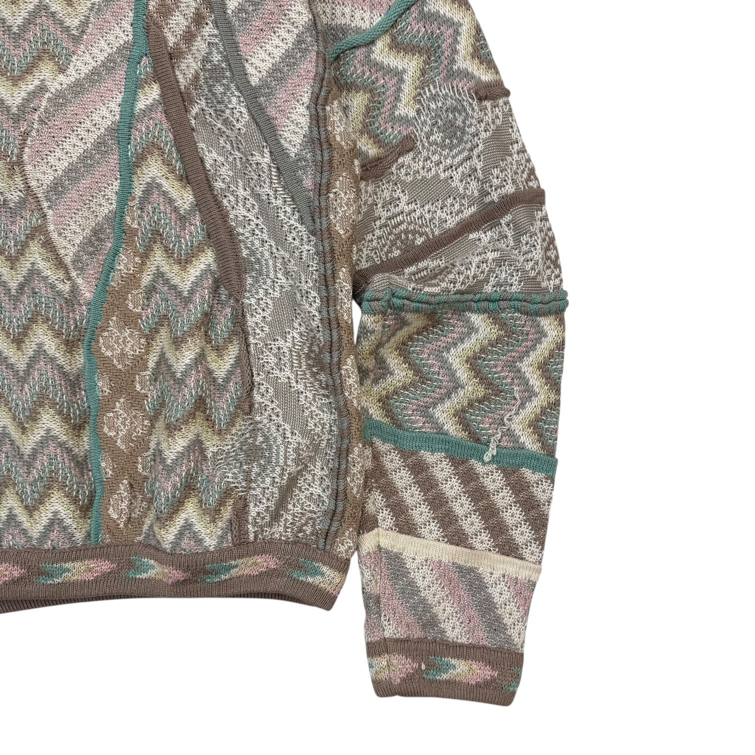 Vintage Tundra Cable Knit Sweater Brown/Green