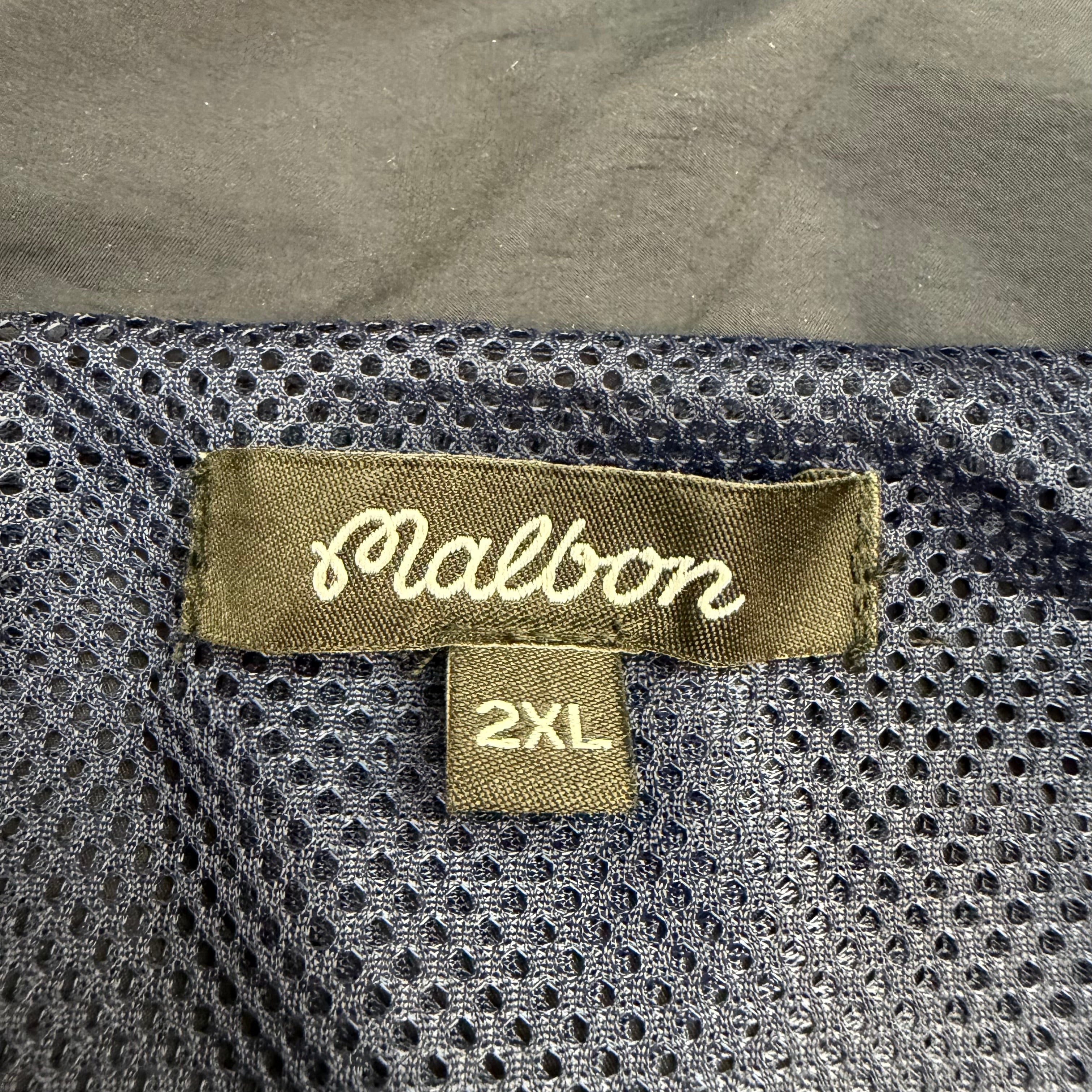 Malbon Short Sleeve Golf Windbreaker Navy/White