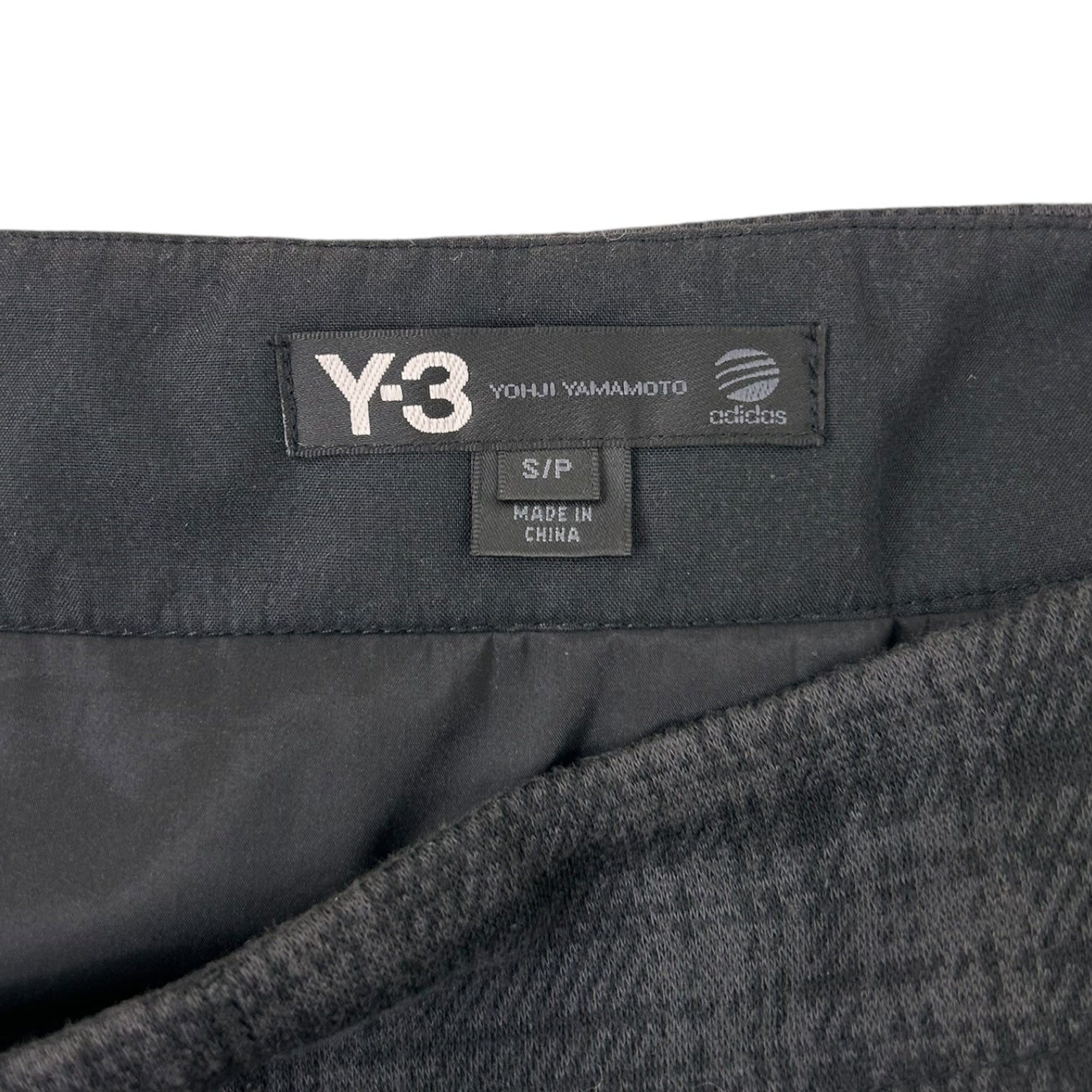 Y-3 Plaid Wool Skirt Black/Grey