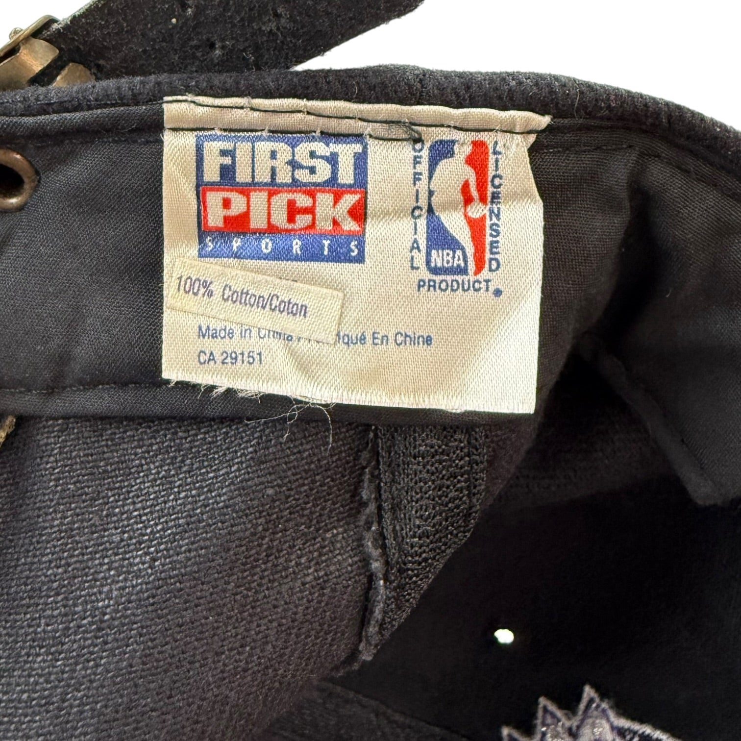 1994 Toronto Raptors First Pick Strapback Hat Black/Purple