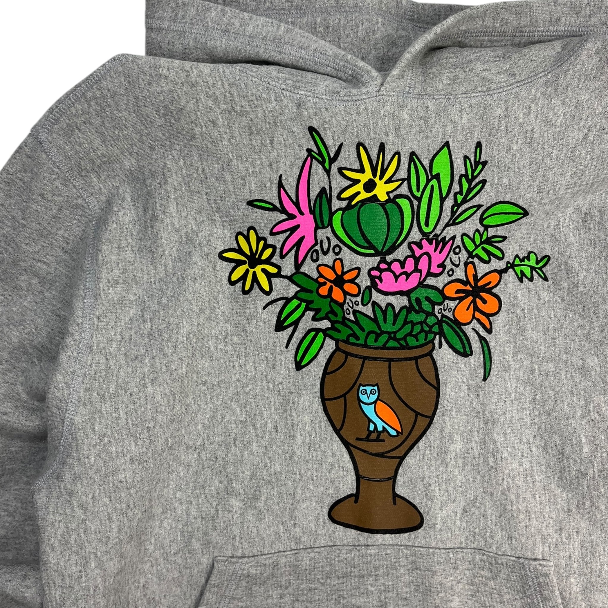 OVO Flower Plant Hoodie Grey