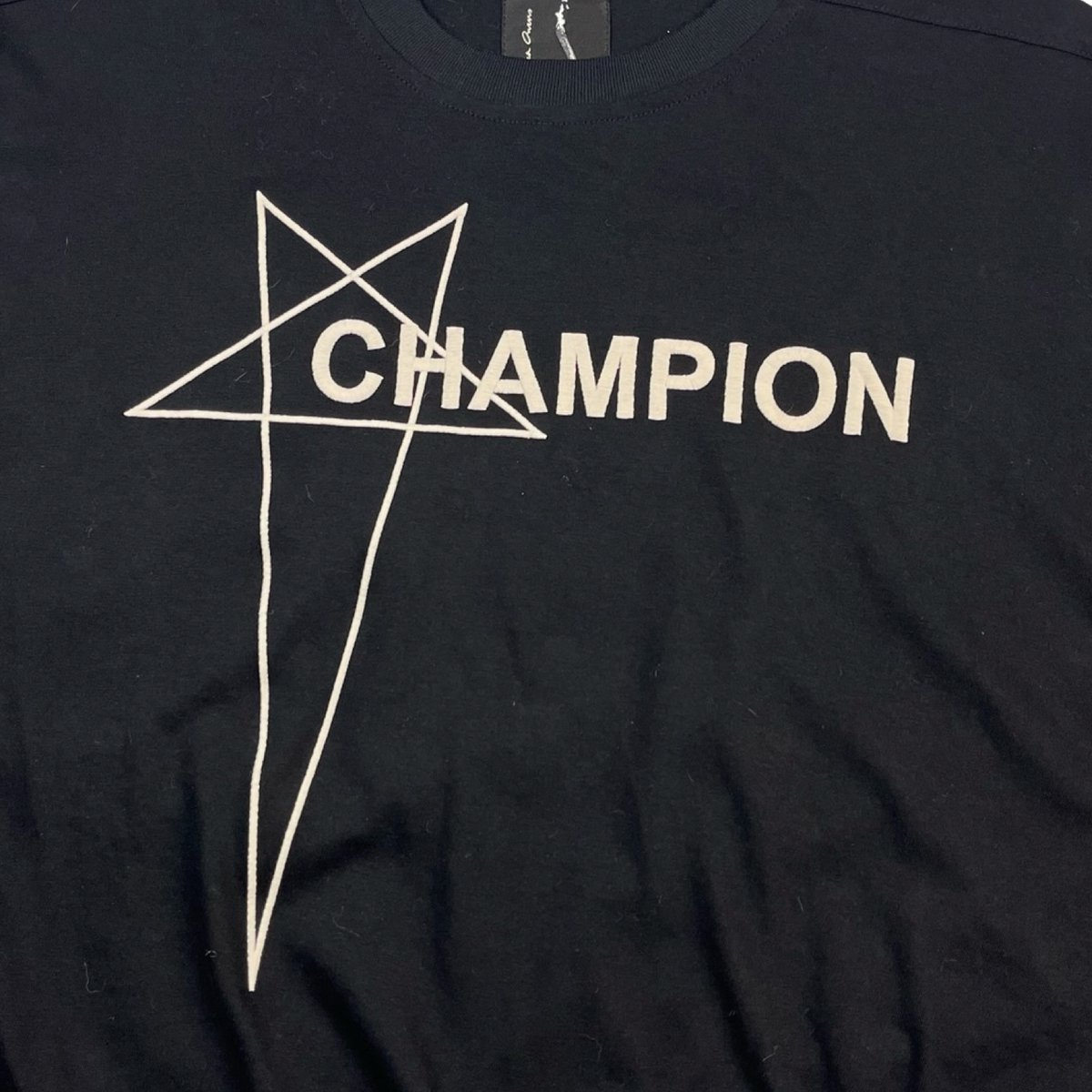 Rick Owens x Champion Tommy Cropped Pentagram T-Shirt