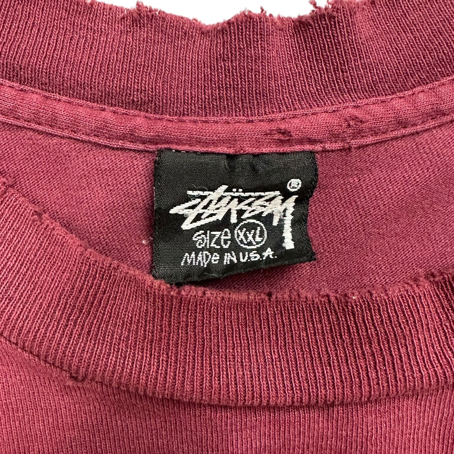 Vintage Stussy Peanut Man Tee Burgundy