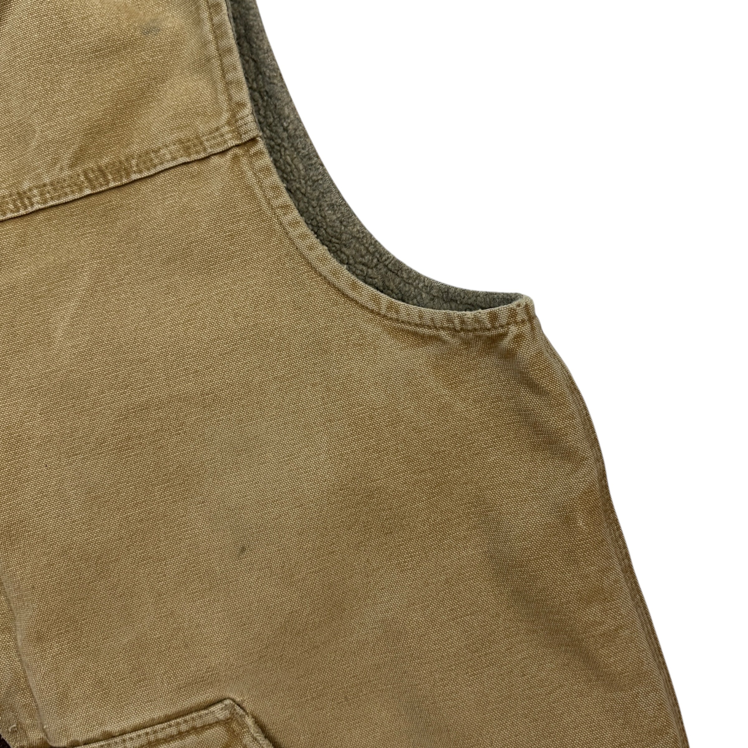 Vintage Carhartt Sherpa Lined Vest Tan