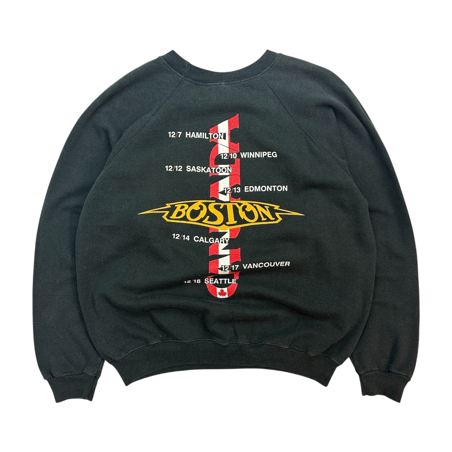Vintage Boston Crewneck Black