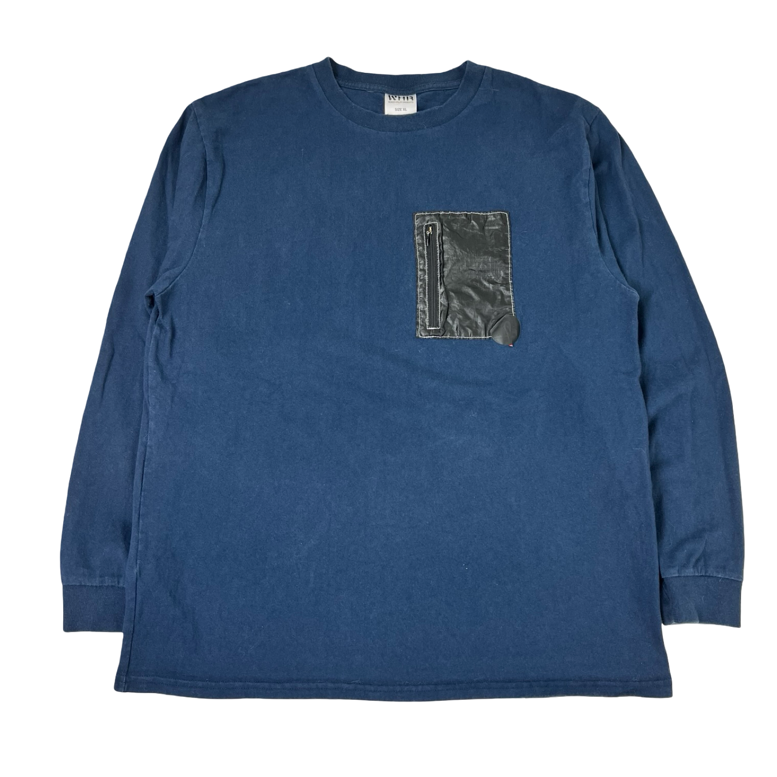 WHR Western Hydrodynamic Research Utility Long Sleeve Pocket T-Shirt Navy