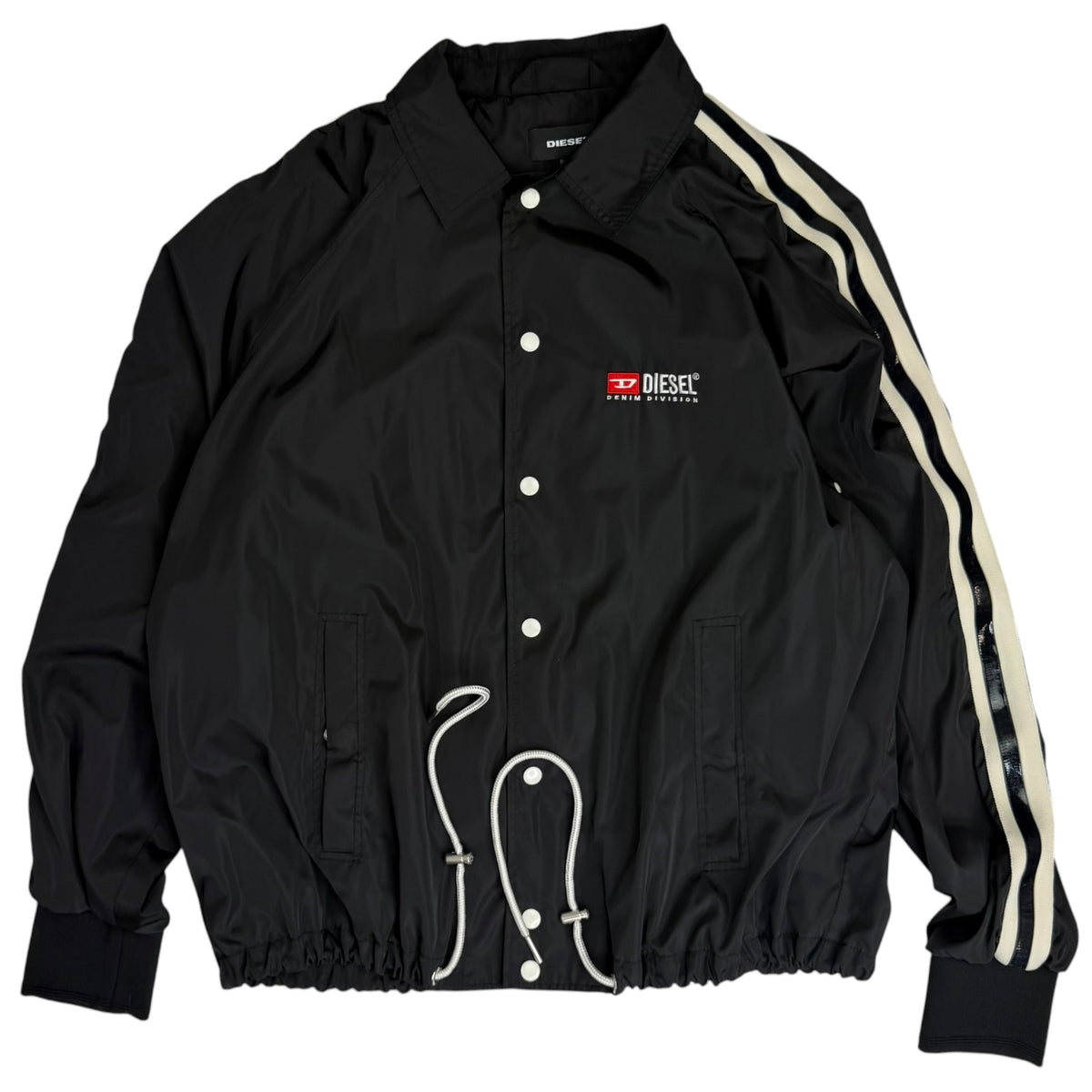 Vintage Diesel Denim Division Nylon Coach Jacket Black