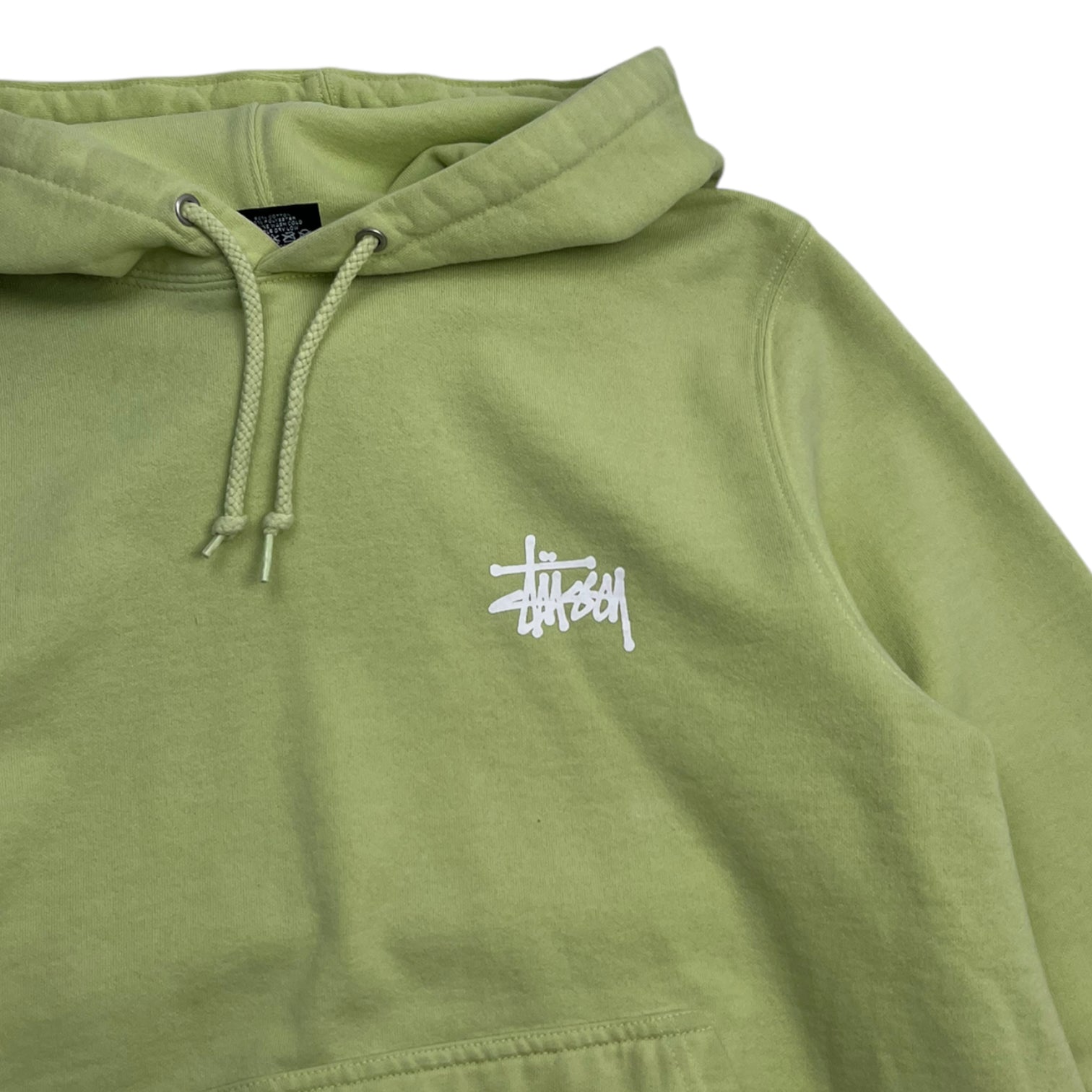 Stussy Spellout Logo Hoodie Green