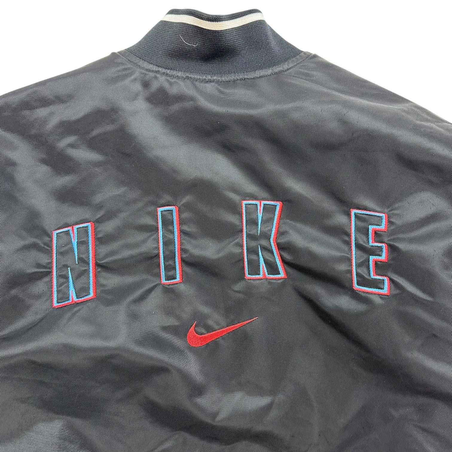 Vintage Nike Button Up Bomber Jacket Black