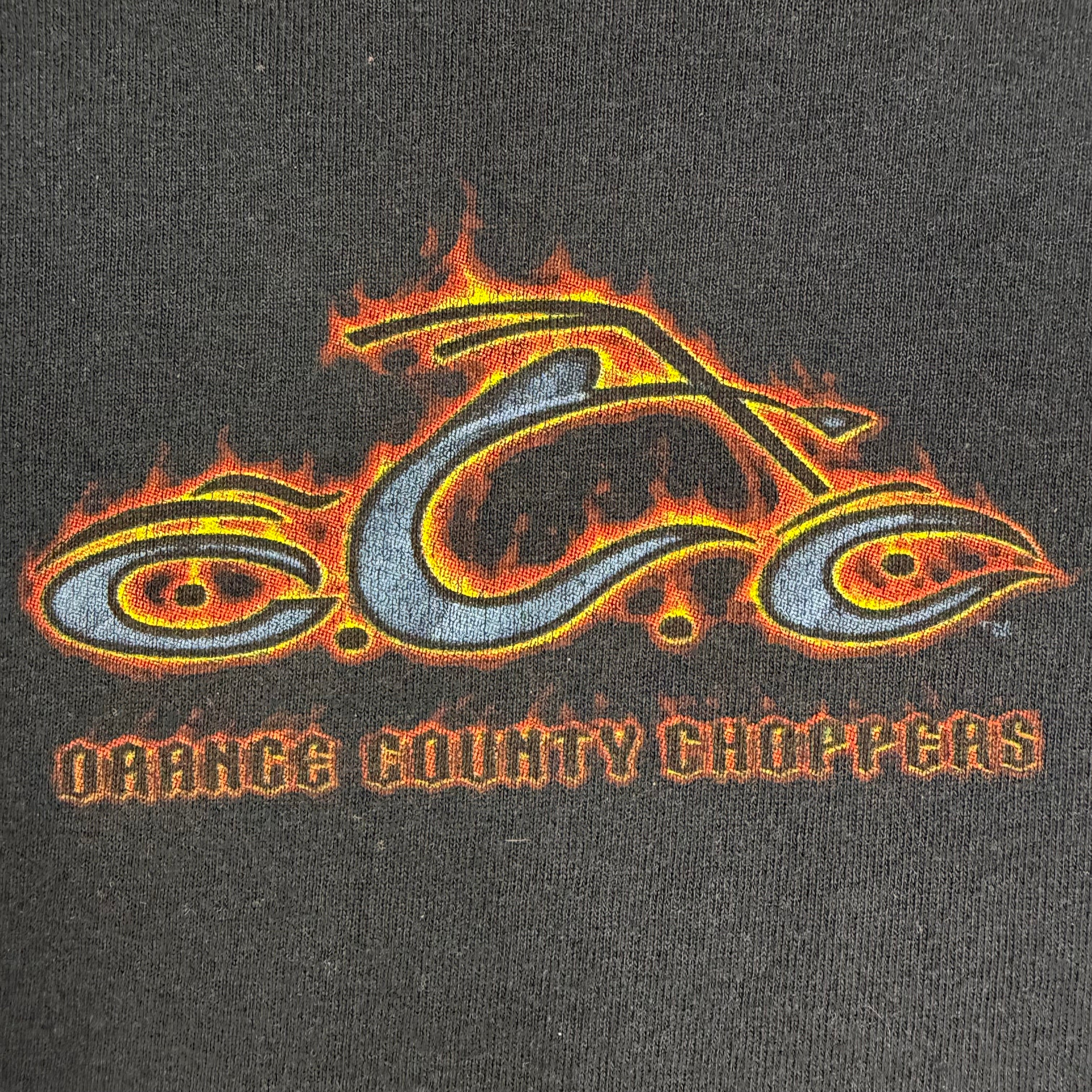 Vintage Orange County Choppers Flame Cross Longsleeve Black