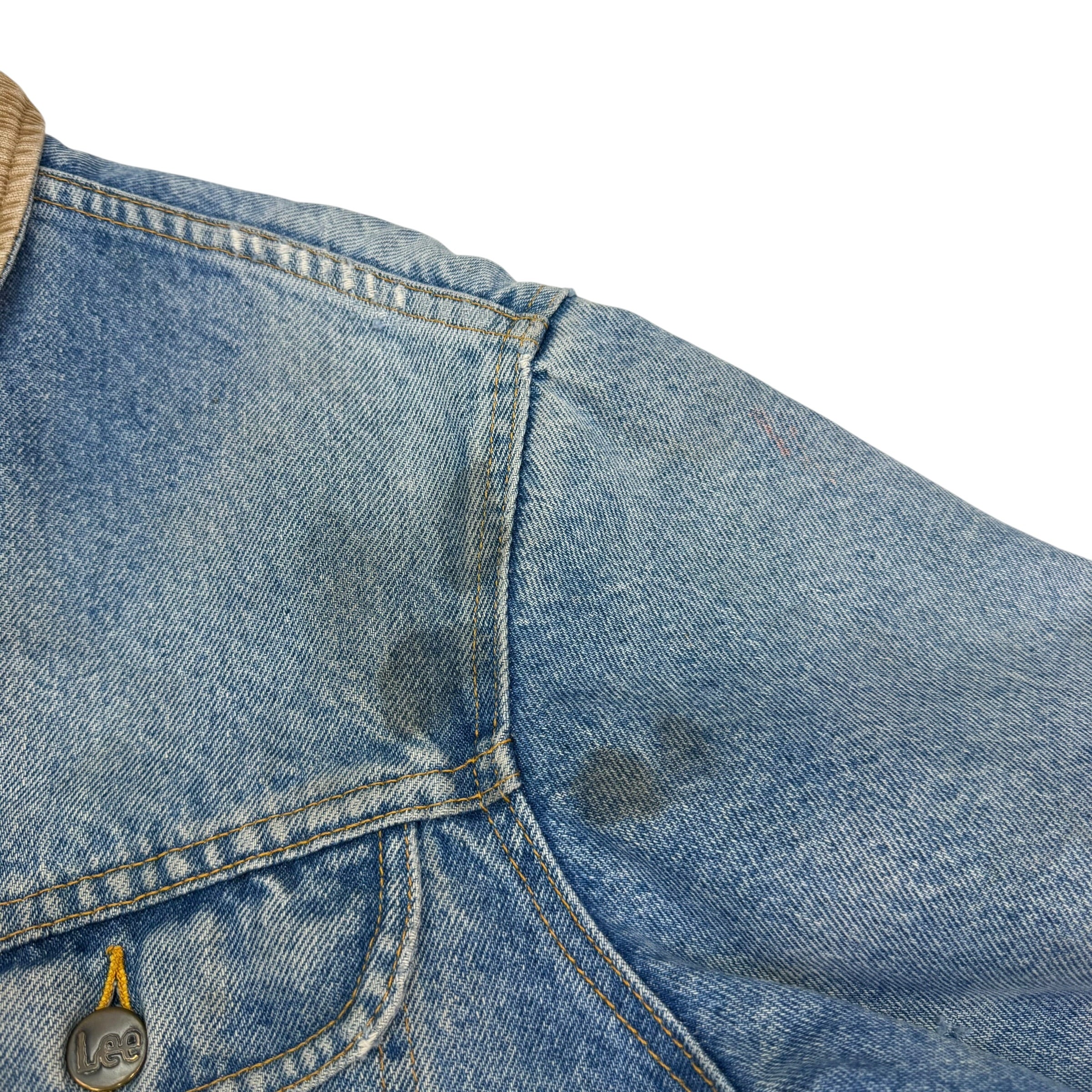 Vintage Lee Storm Rider Denim Trucker Jacket Blue