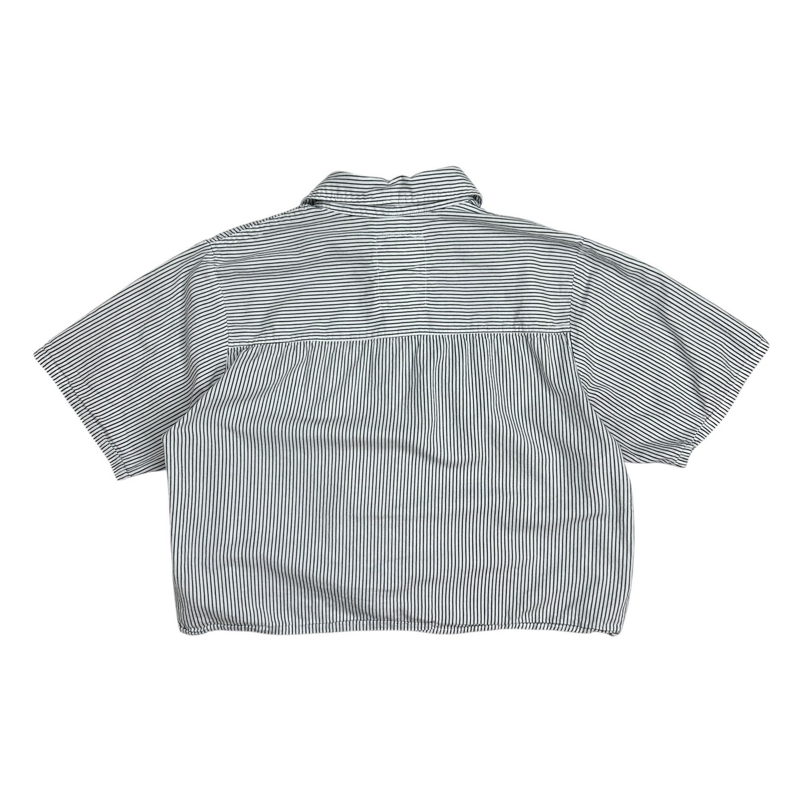 Basketcase Gallery Striped Cropped Button Up