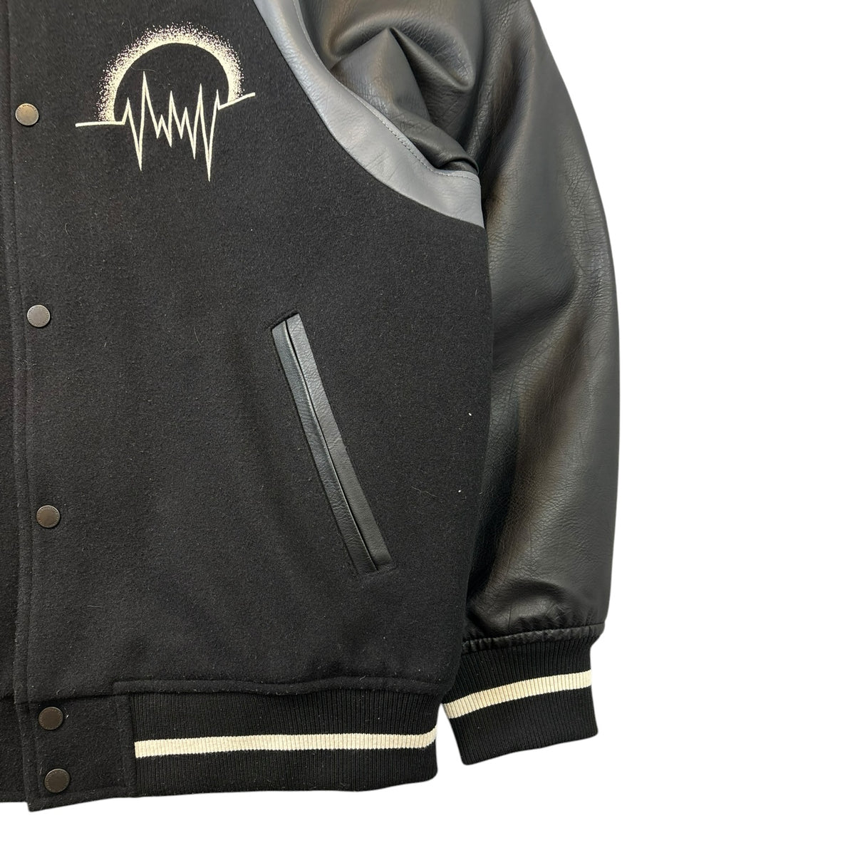 GU x Undercover Kosmik Noise Varsity Jacket Black