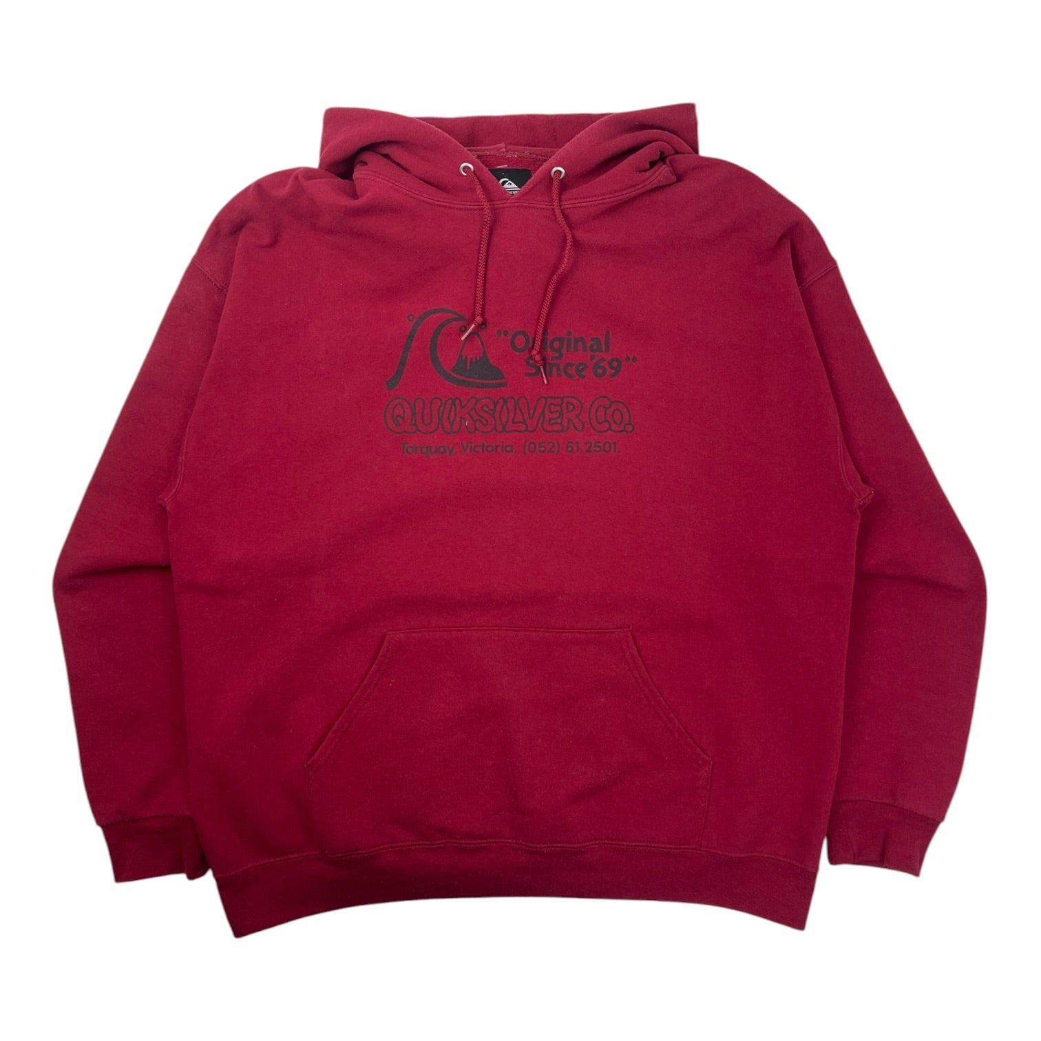 Vintage Y2K Quiksilver Hoodie Red