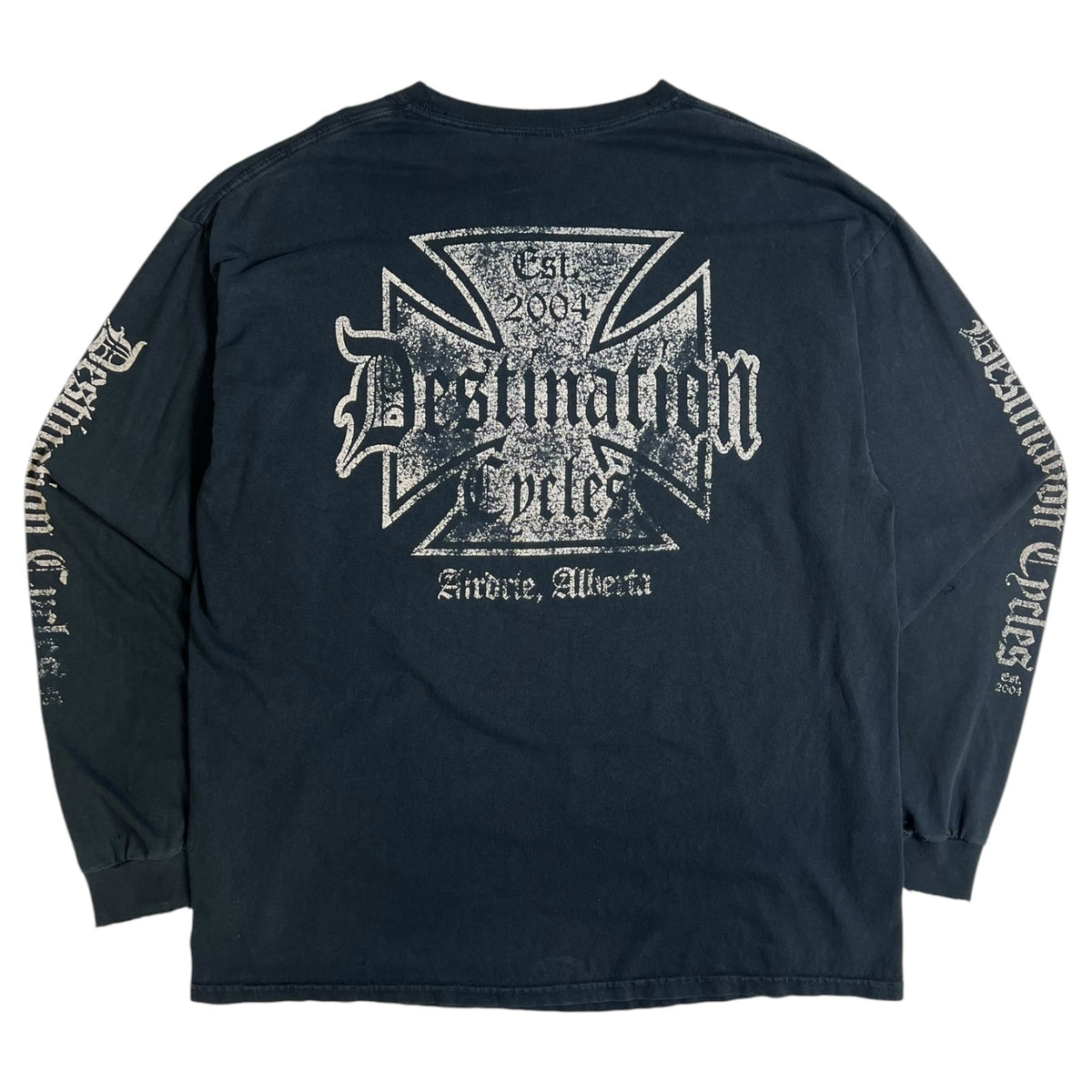 Vintage Destination Cycles Inc “2000’s Destination” Long Sleeve T-Shirt Black