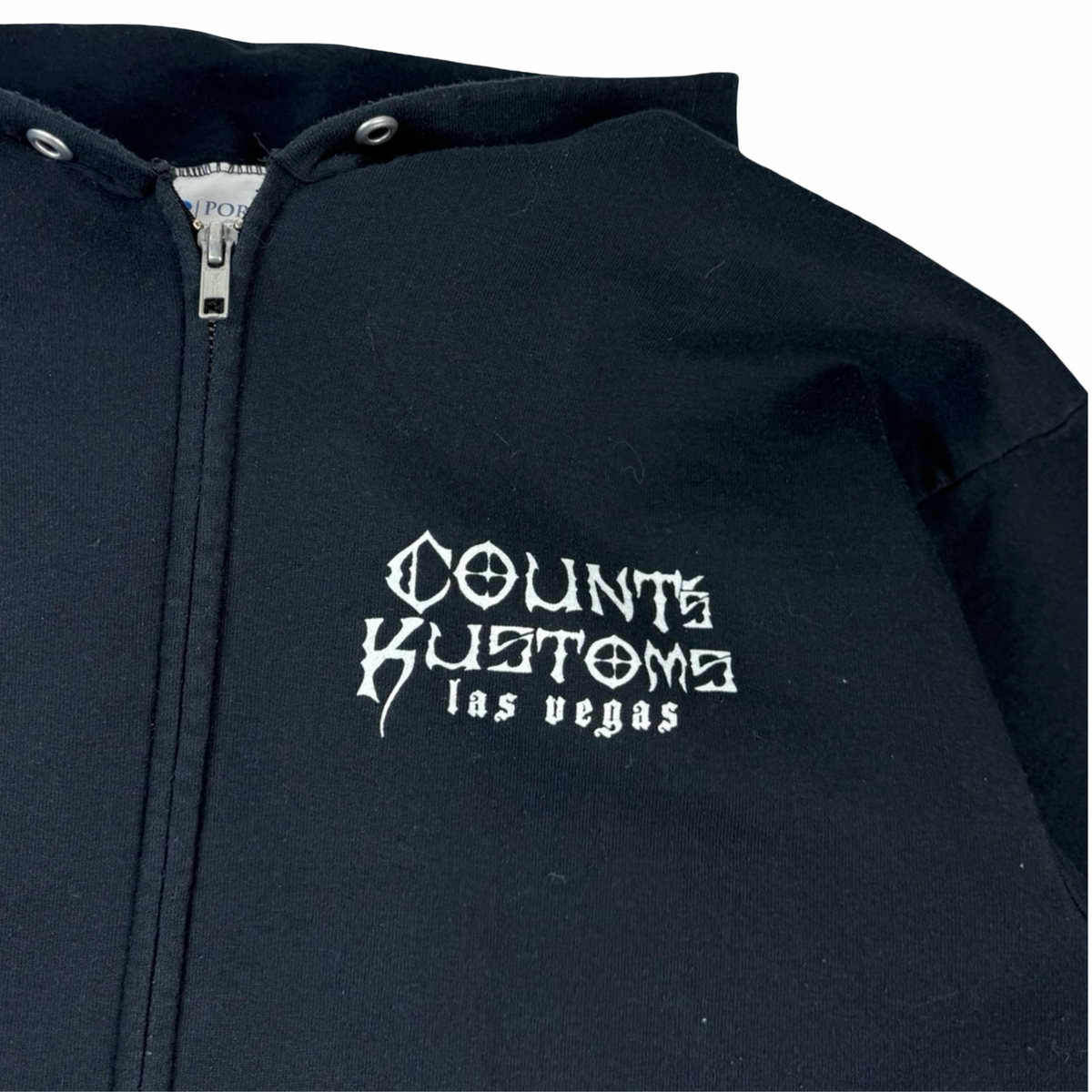 Vintage Y2K Count Kustoms Zip Up Hoodie Black