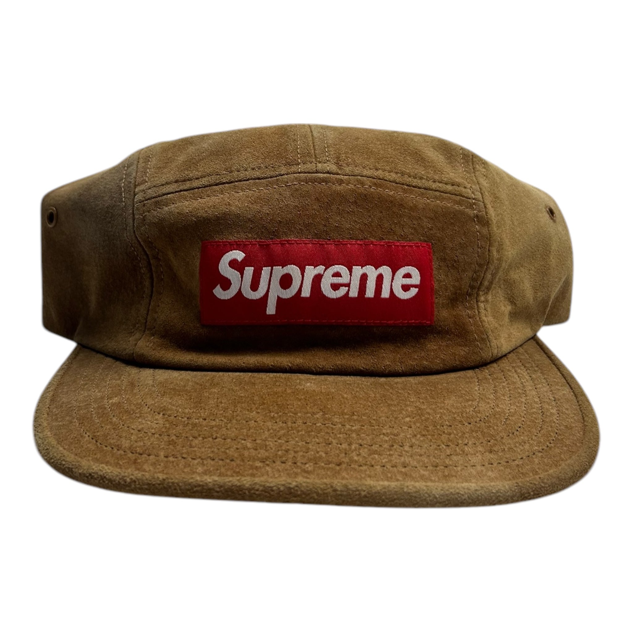 Supreme SS17 Suede Camp Cap Brown