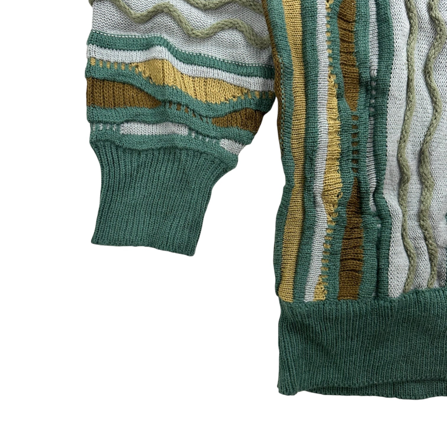 Vintage Toroy Stripe Knit Sweater Green