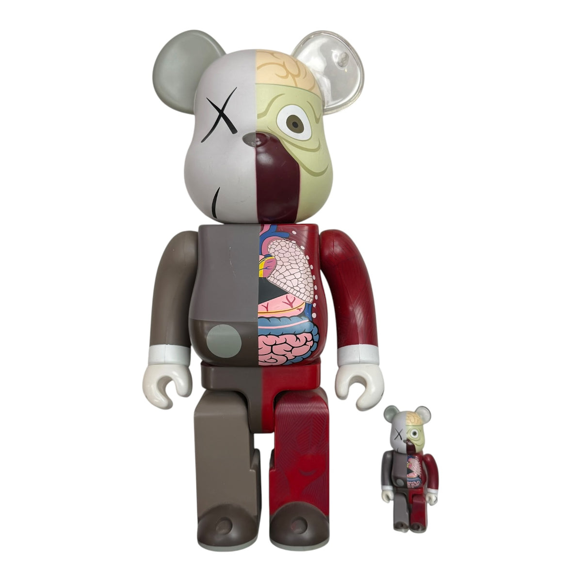 Kaws Bearbrick Dissected 400% & 100% Brown