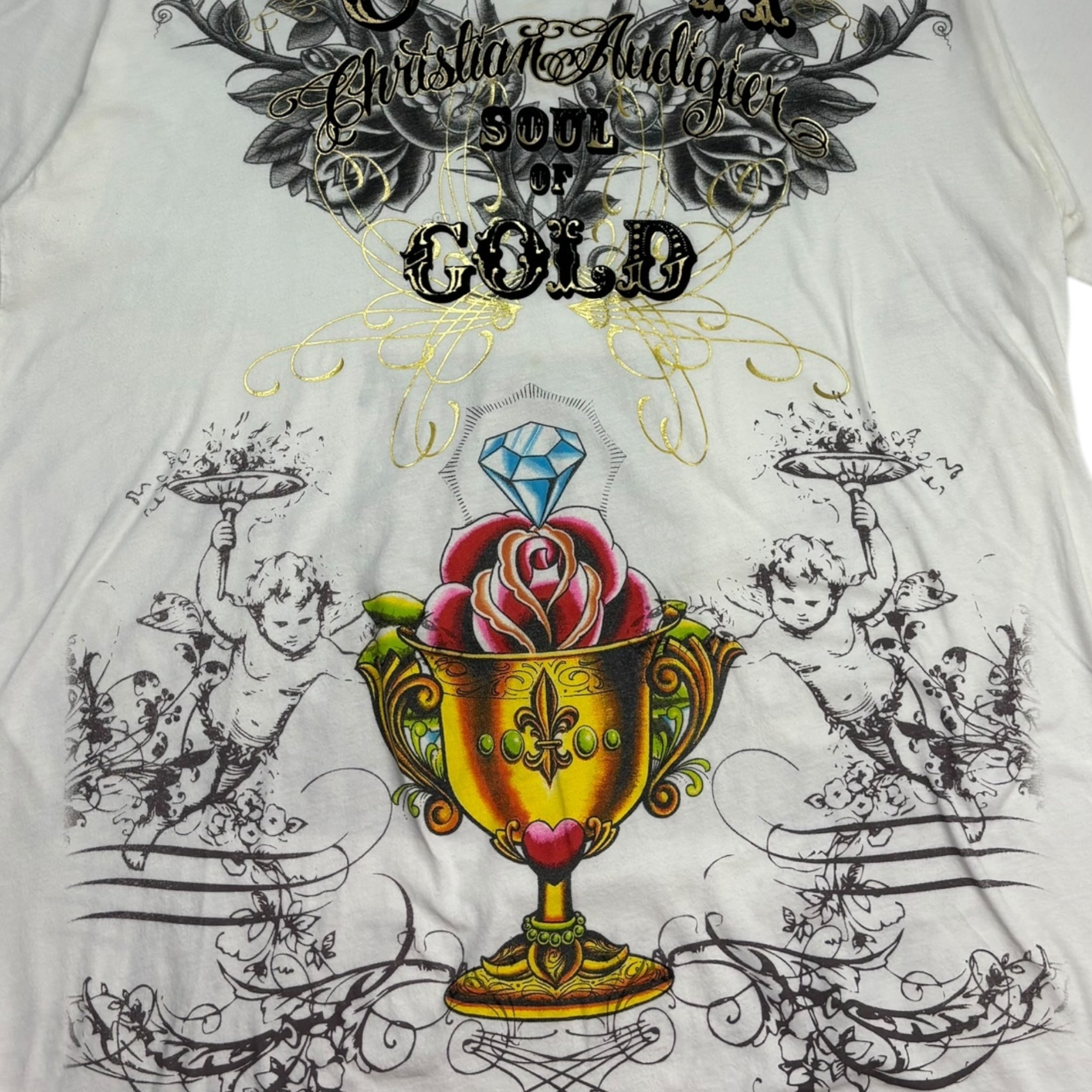 Vintage Y2K Christian Audigier “Soul Of Gold” T-Shirt