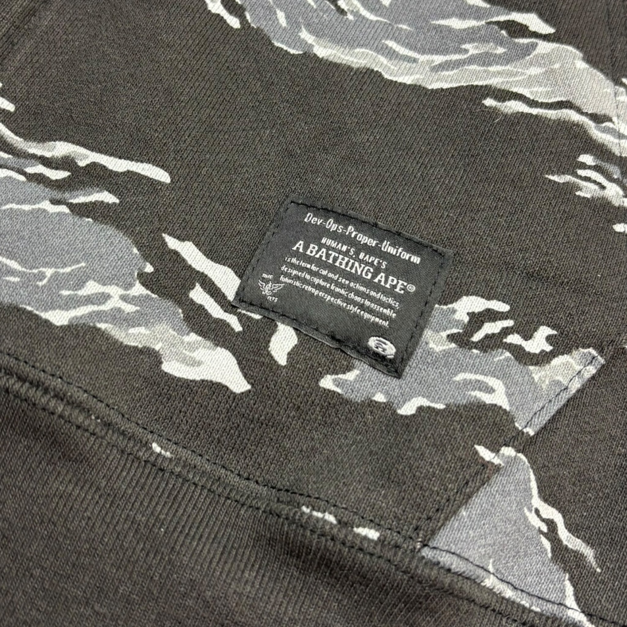 BAPE Tiger Camo Tiger Full Zip Hoodie Black