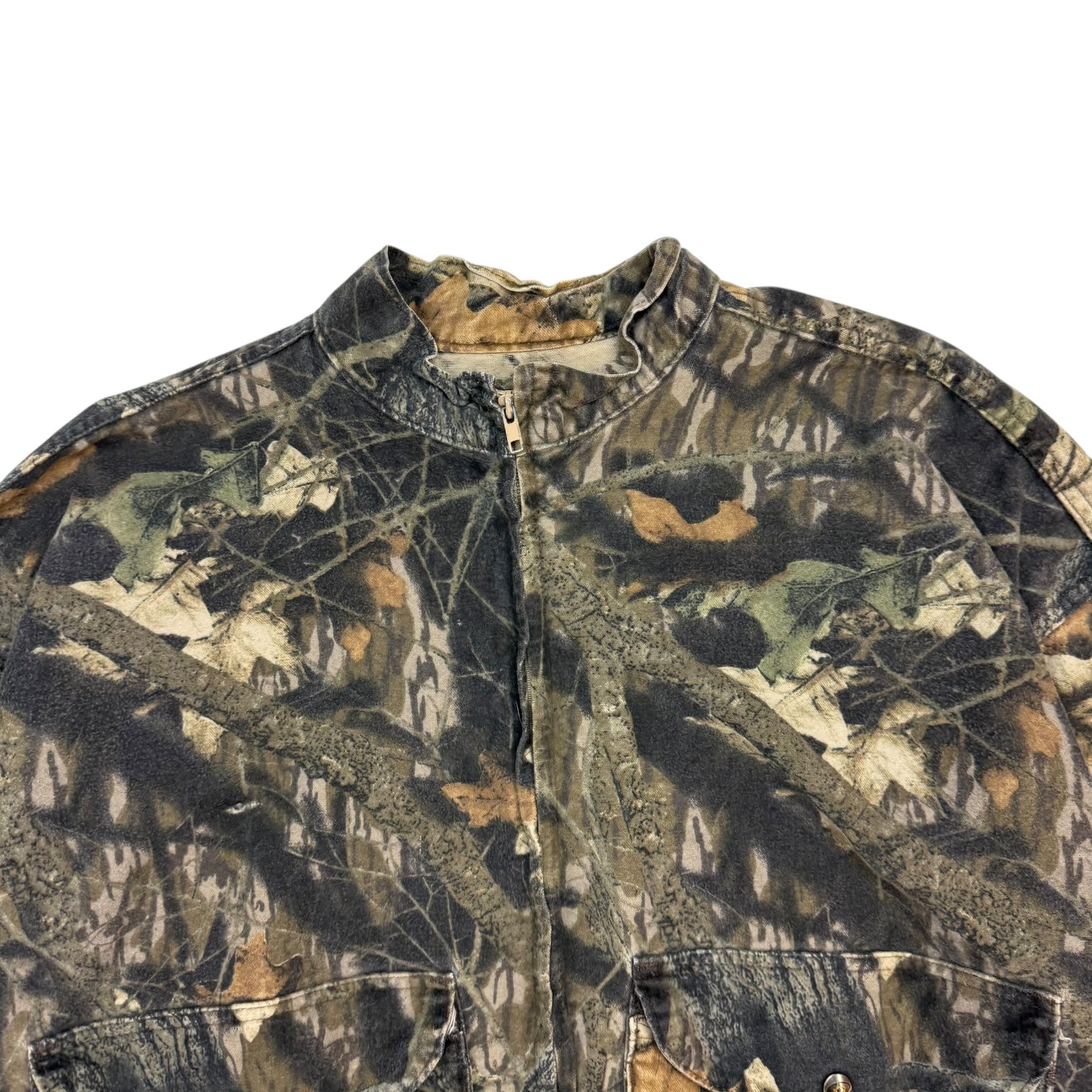 Vintage Mossy Oak Zip Up Bomber Jacket Camo