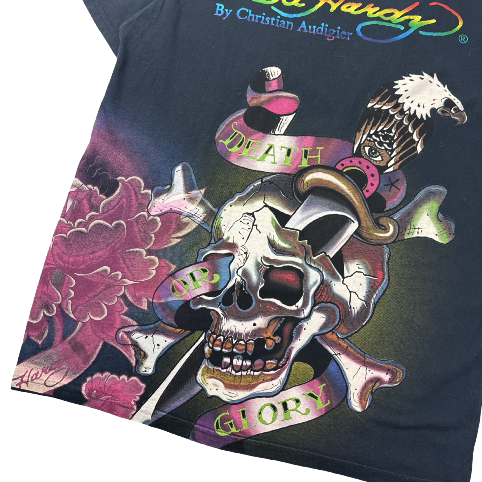 Y2K Ed Hardy 'Death Or Glory' T-Shirt