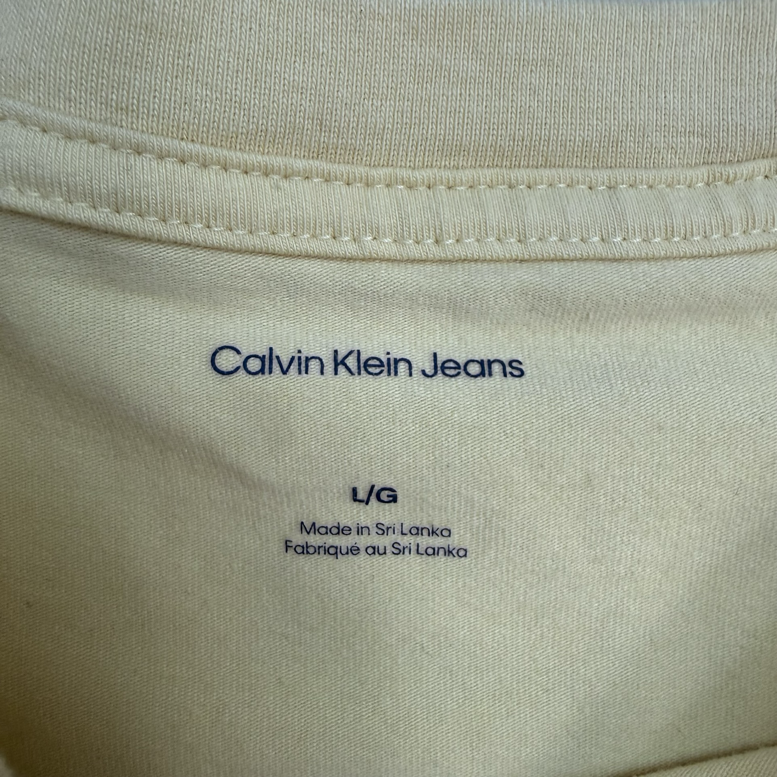 (W) Vintage Calvin Klein Jeans Baby Tee Yellow