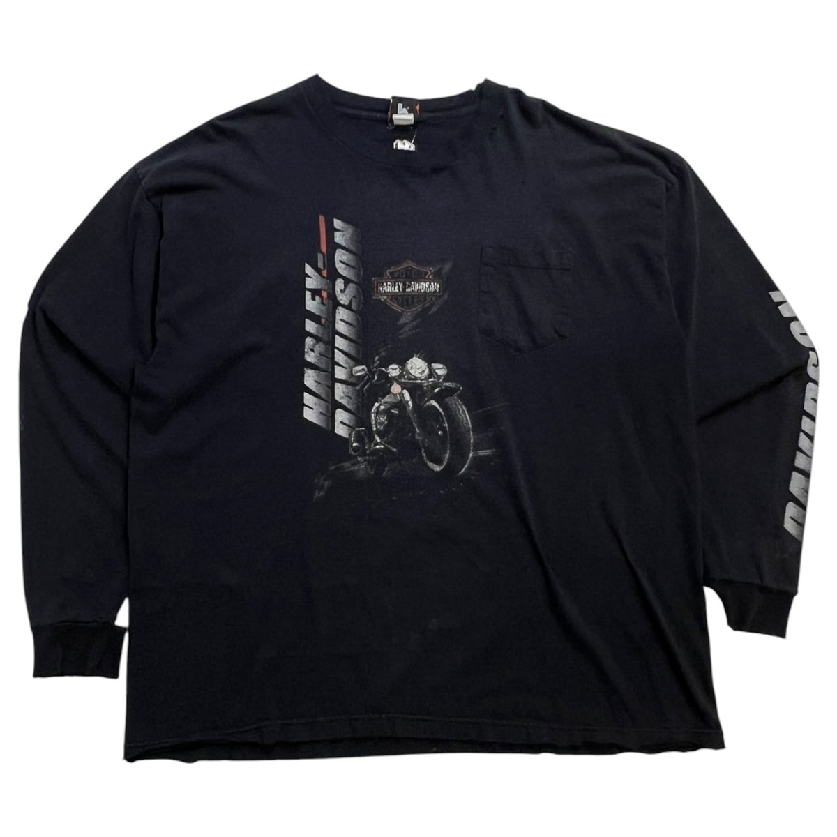 Vintage Harley Davidson Victoria, B.C Long Sleeve T-Shirt Black