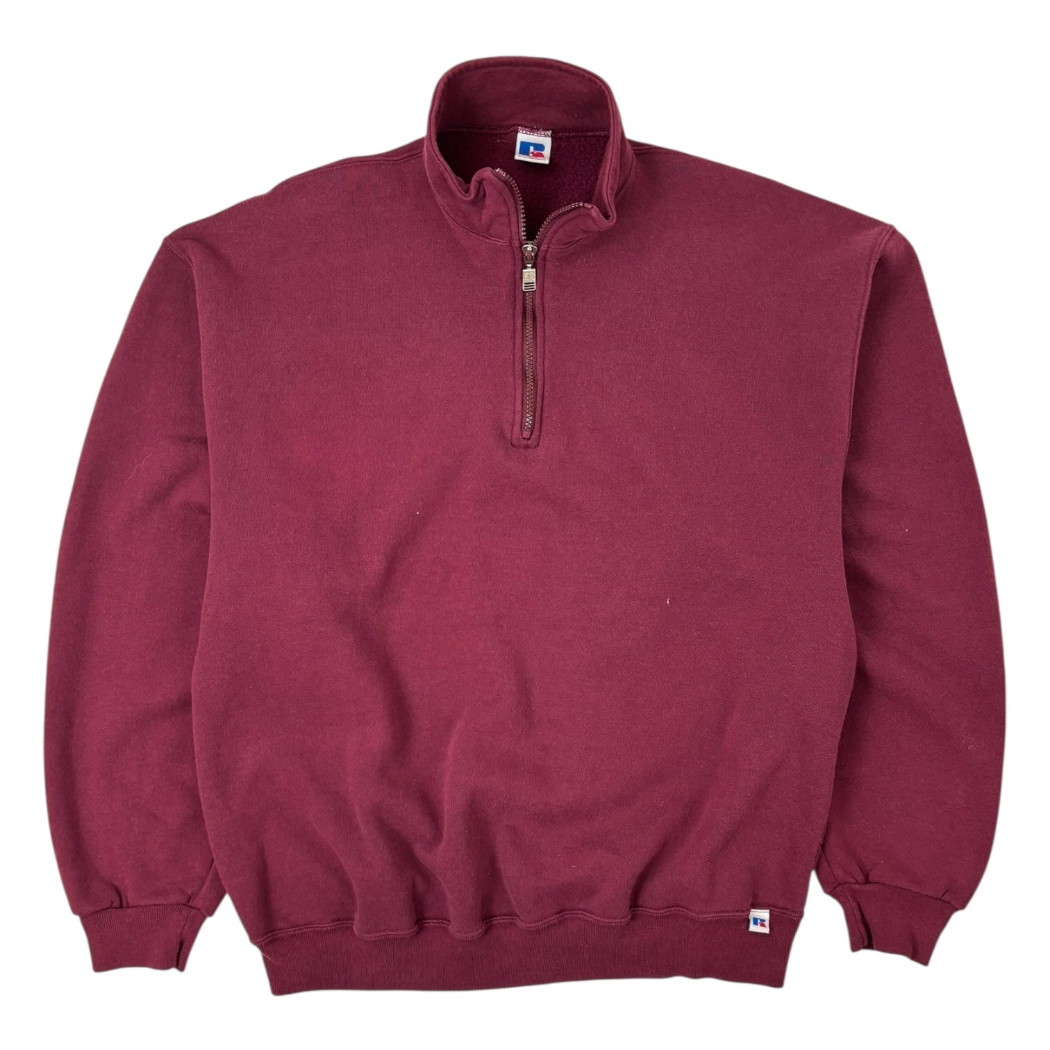Vintage Russell Athletics Quarter-Zip Sweatshirt Maroon