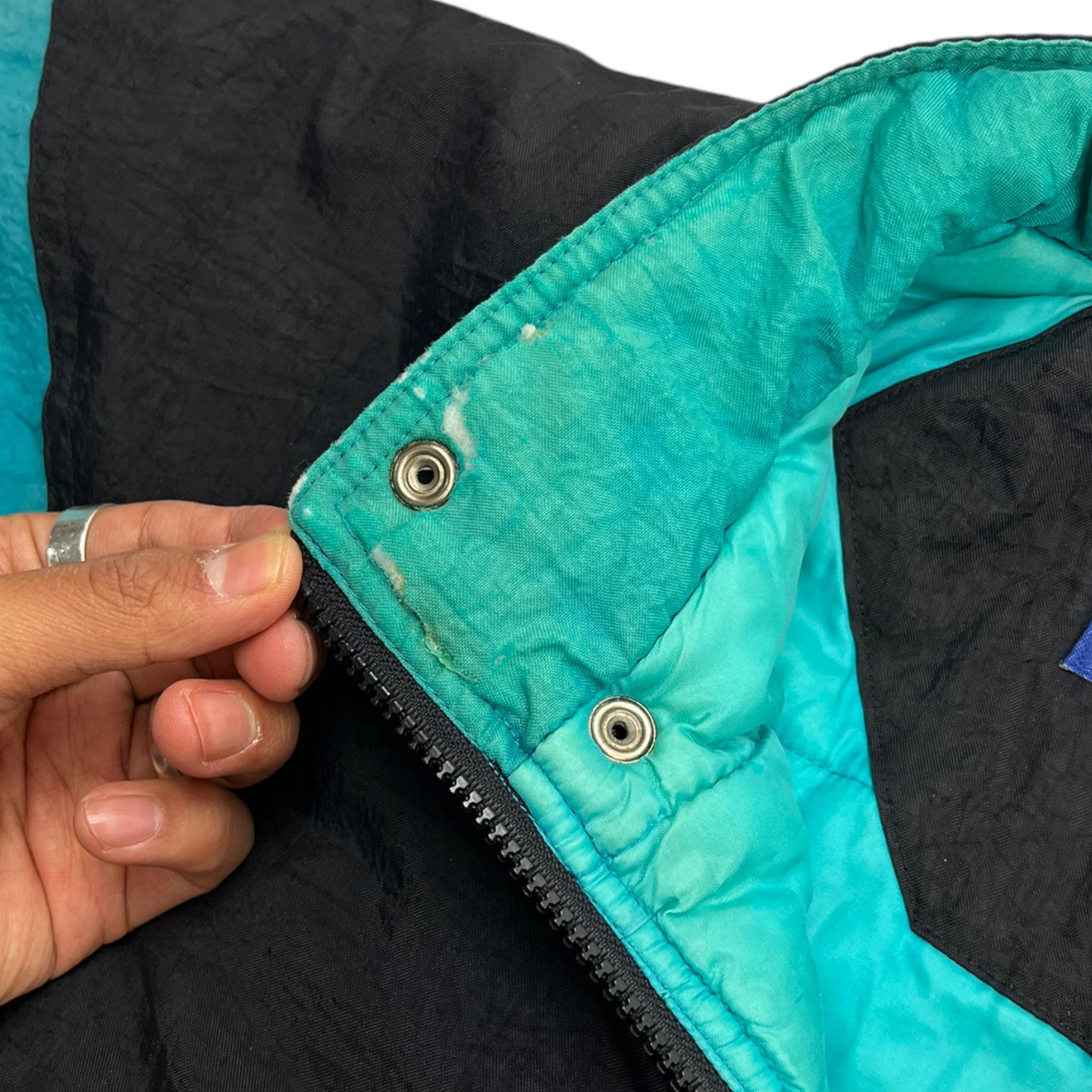 Vintage Charlotte Hornets Quarter Zip Starter Jacket