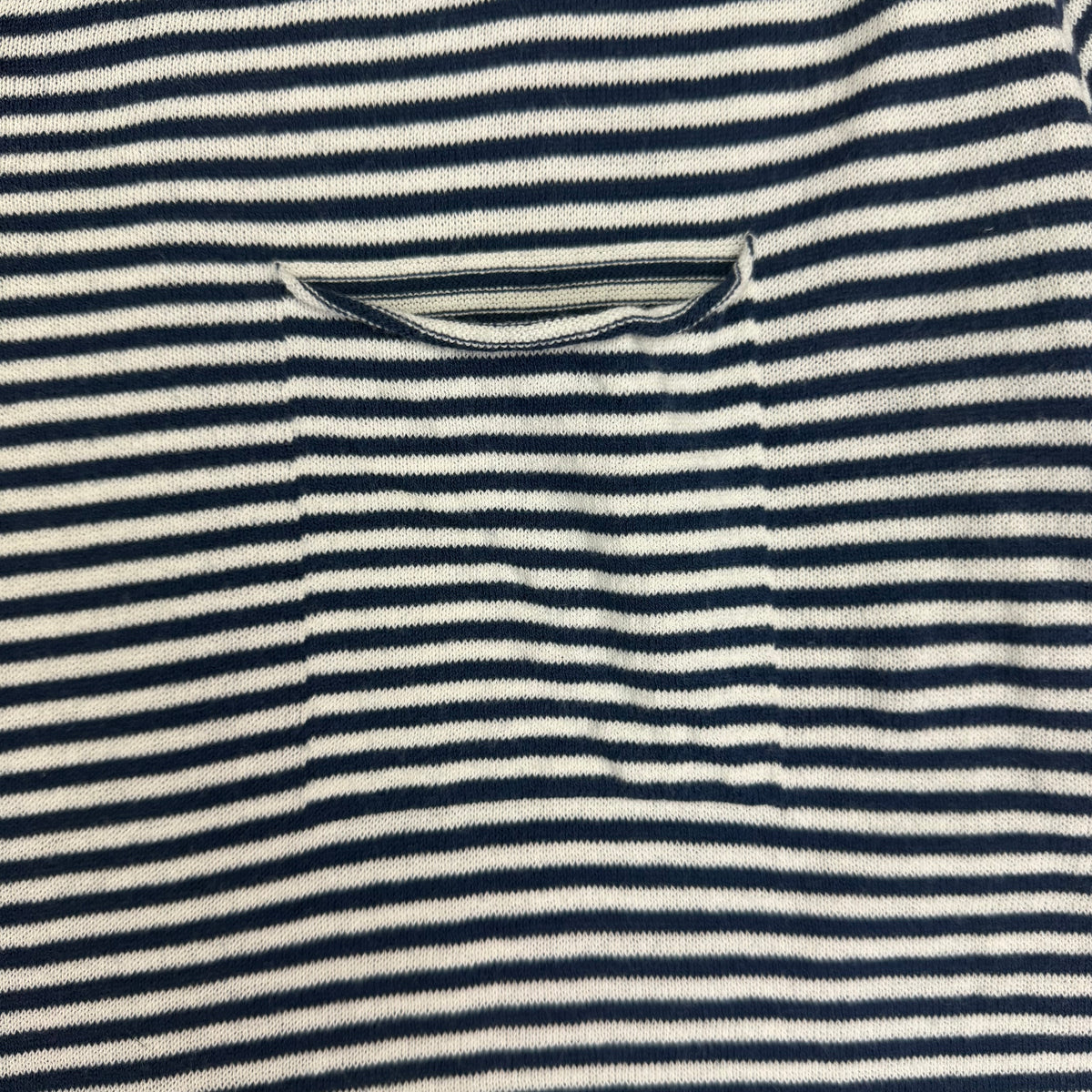 GRP Knitwear Striped Linen Polo Blue