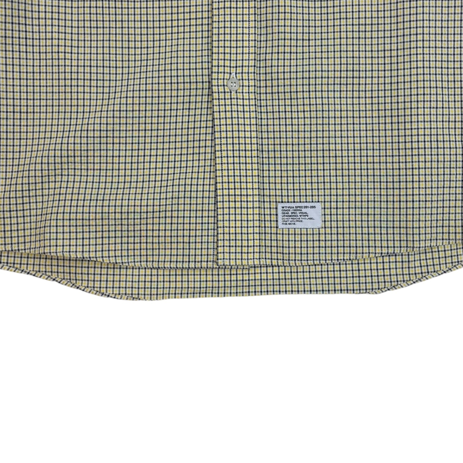 WTAPS Checkered Button-Up Shirt Yellow