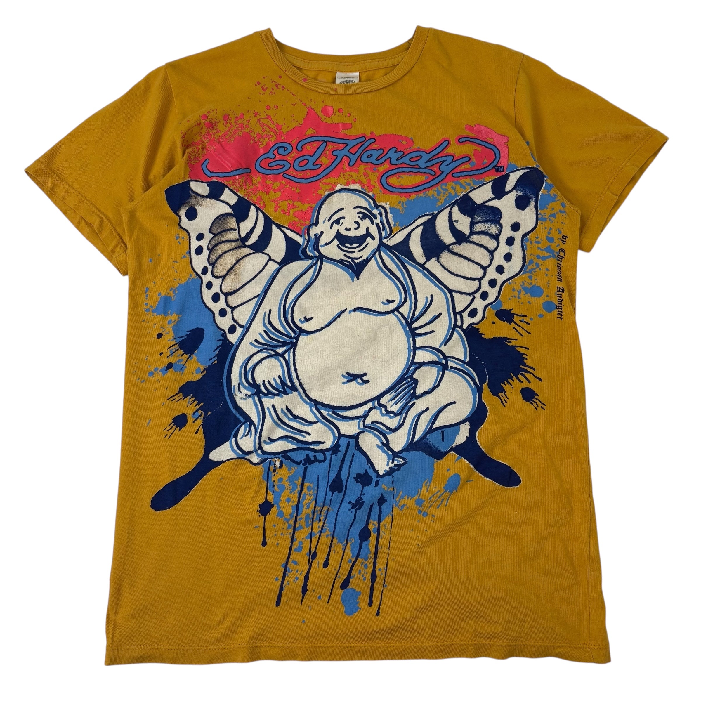 Vintage Ed Hardy By Christian Audigier T-Shirt Yellow