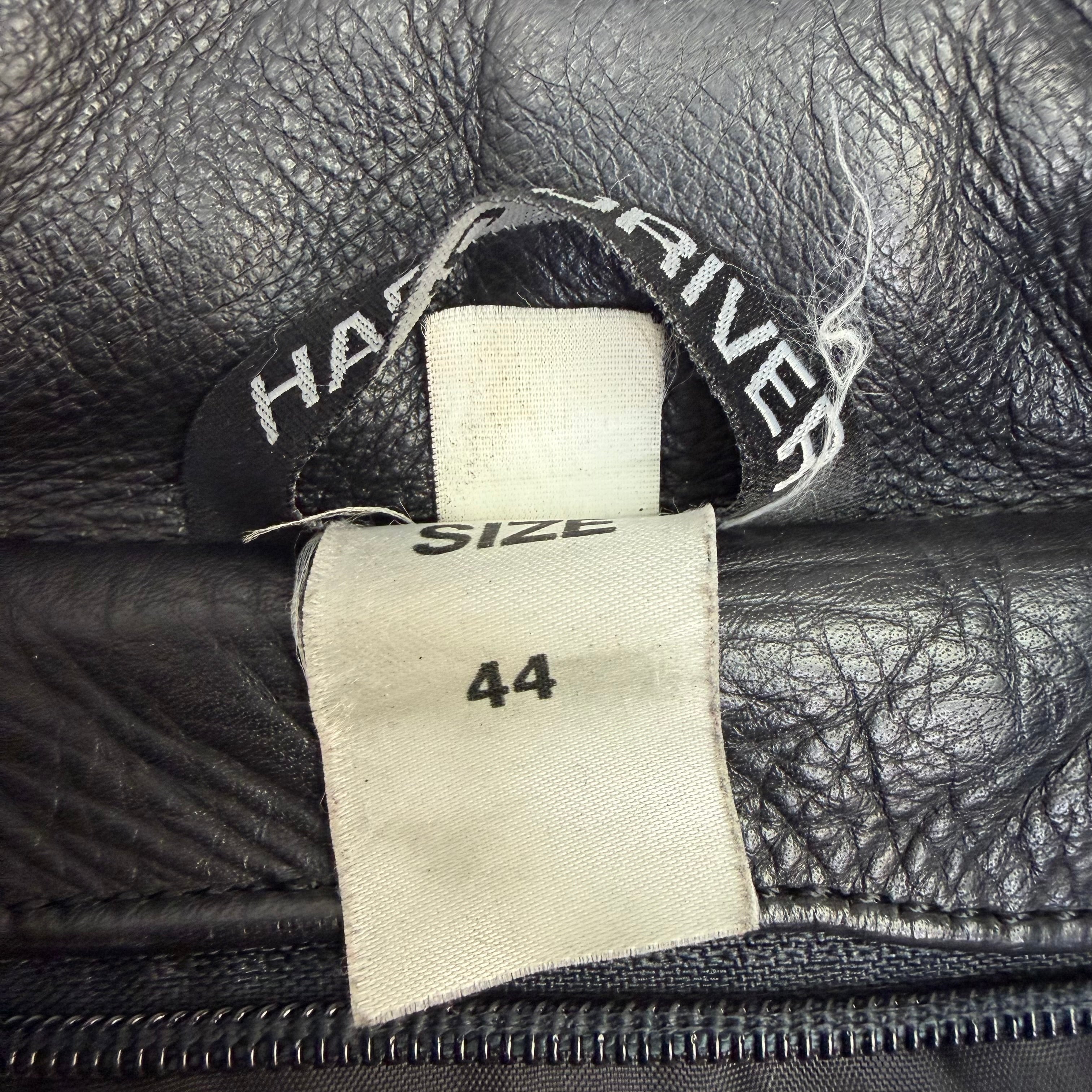 Vintage Hard Driver Leather Motorcycle Jacket Black