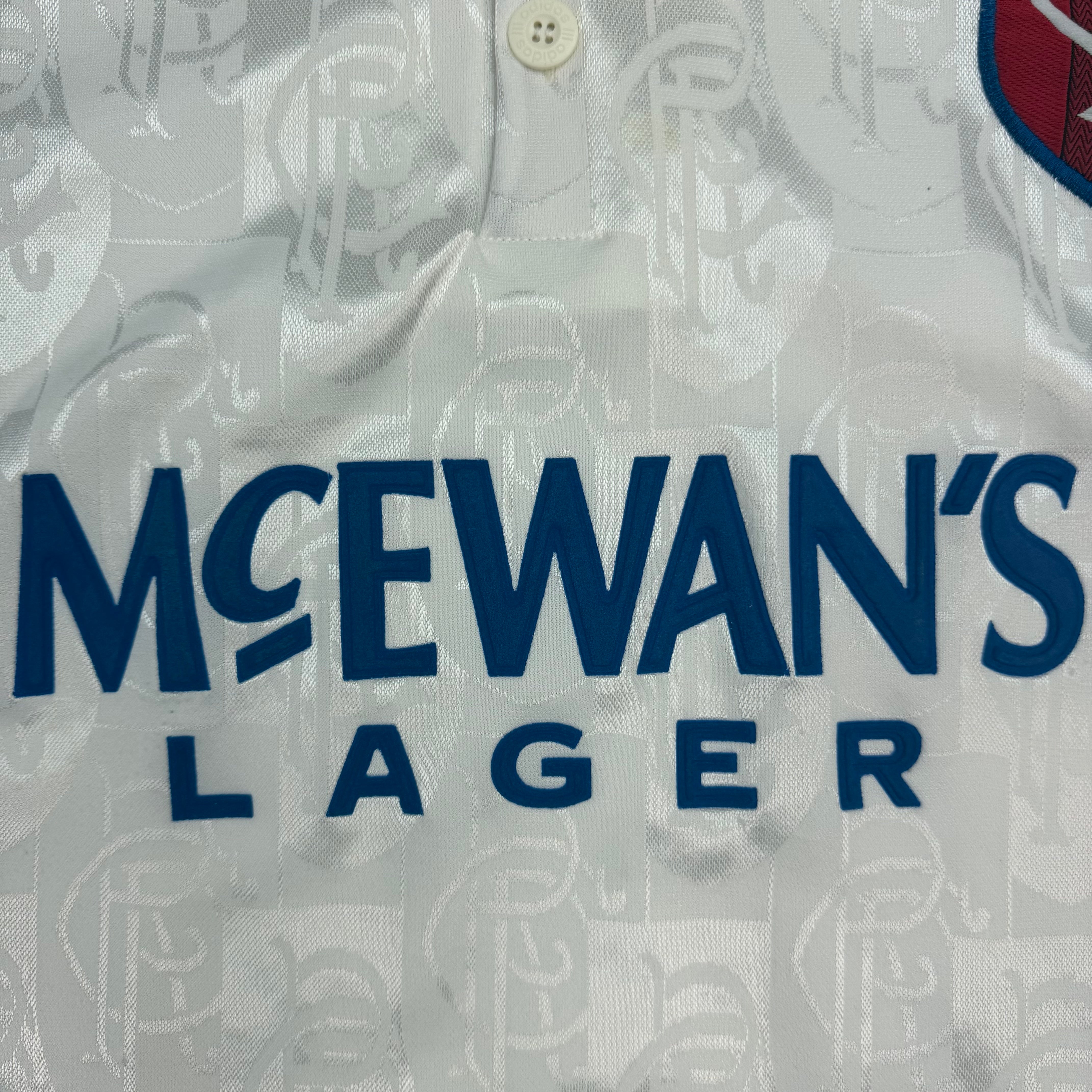 Vintage Adidas 1996-97 Rangers Away Jersey White
